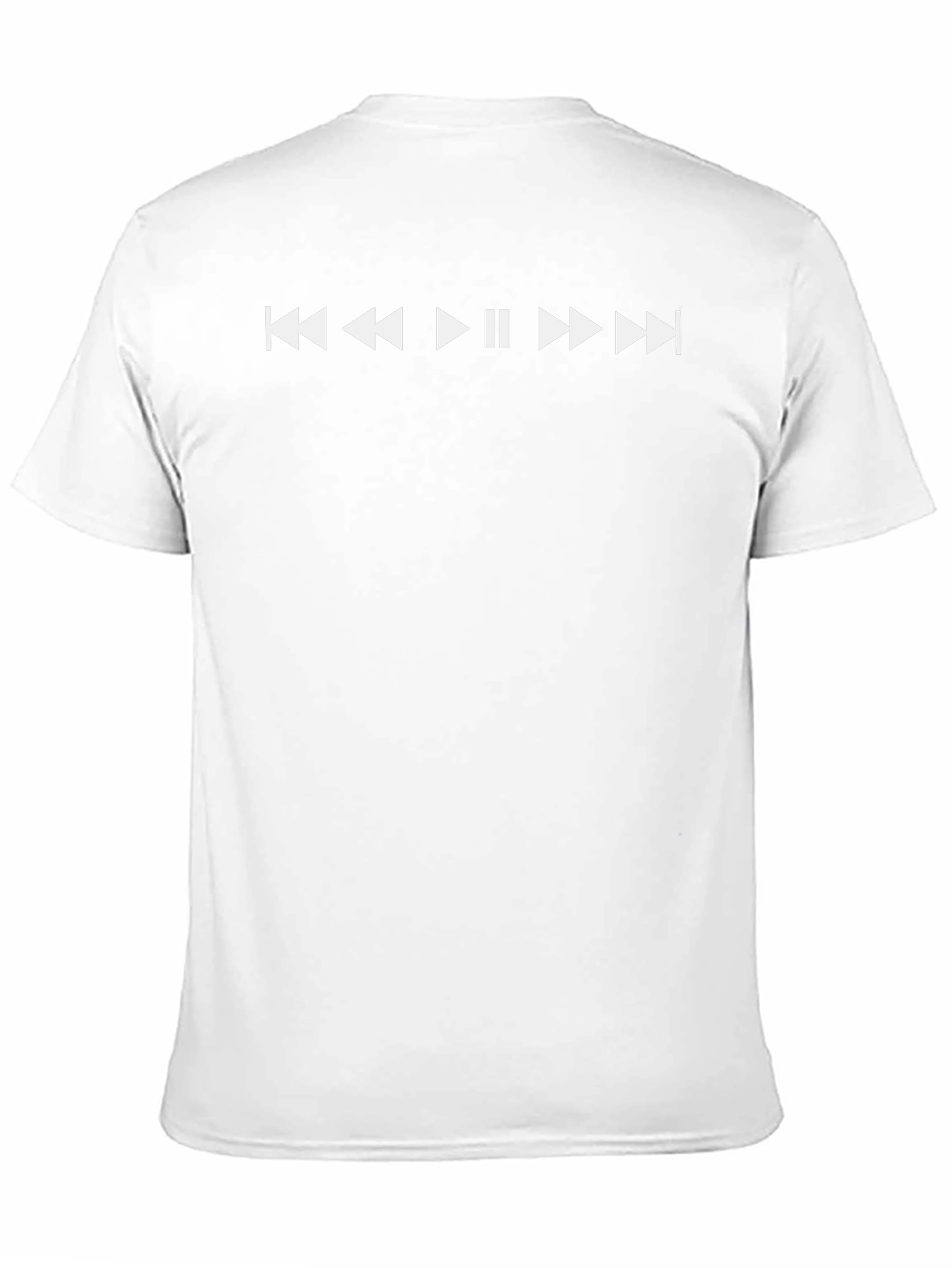 Play Buttons Black T-Shirt Music Lover Tee