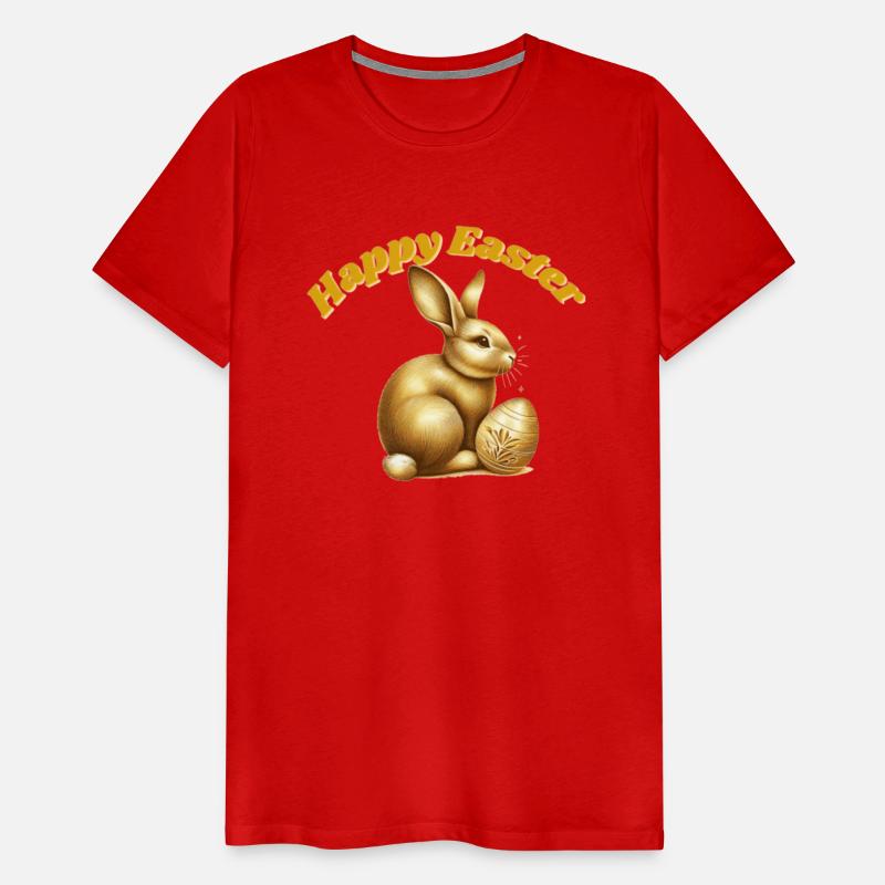 Happy Easter with golden bunny, eggs for sunshine.