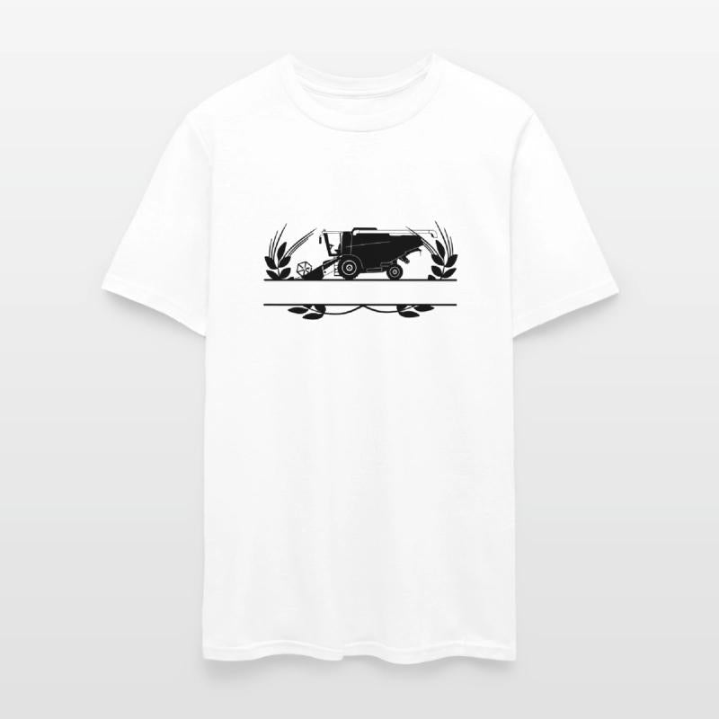 Harvester in Crop Circle with Text Space