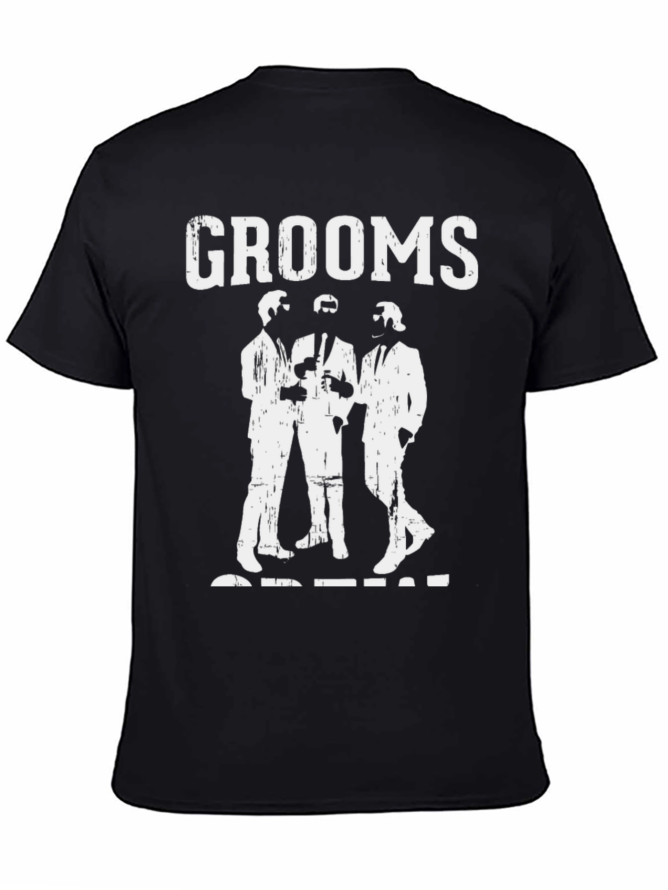 Grooms Crew Black Graphic Tee - Wedding Party Apparel