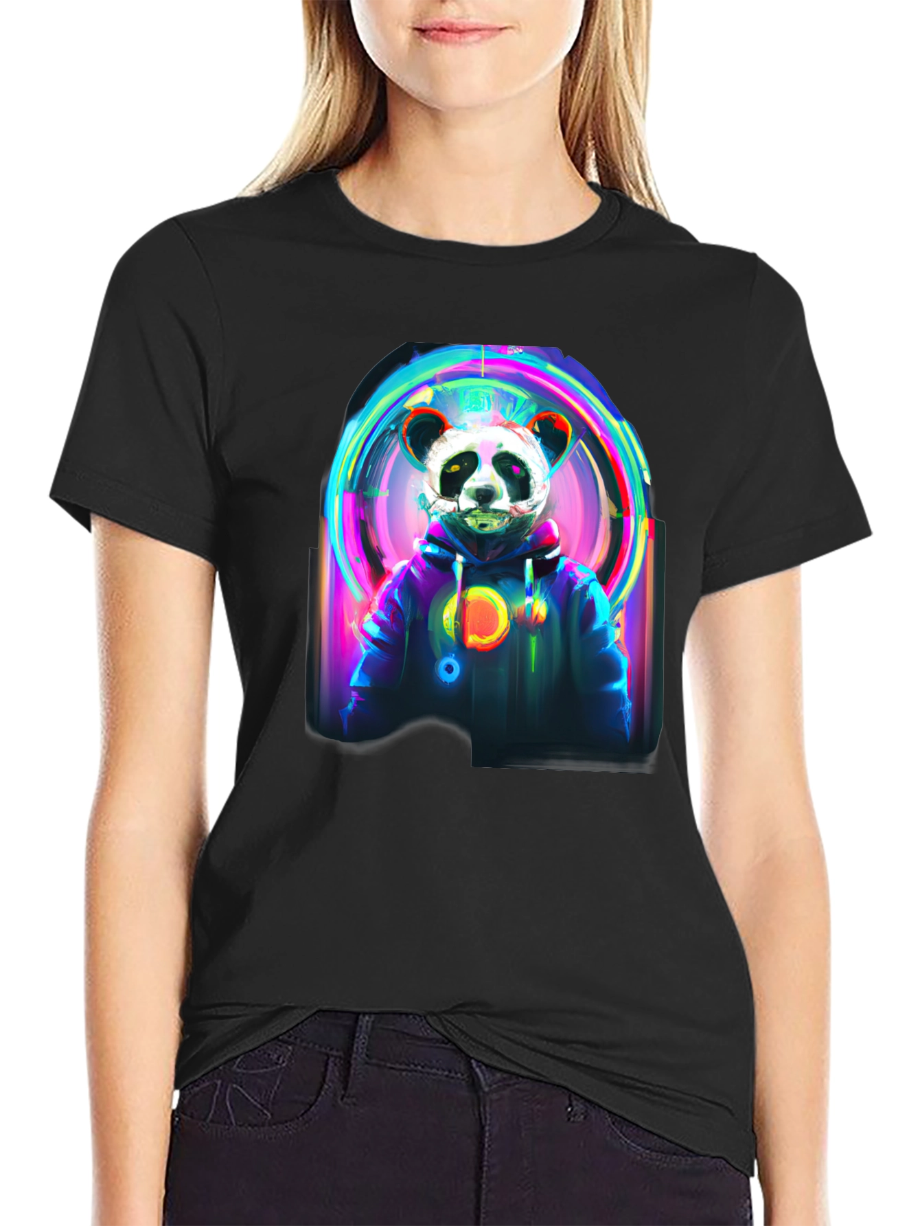 Cyberpunk Panda Graphic Tee