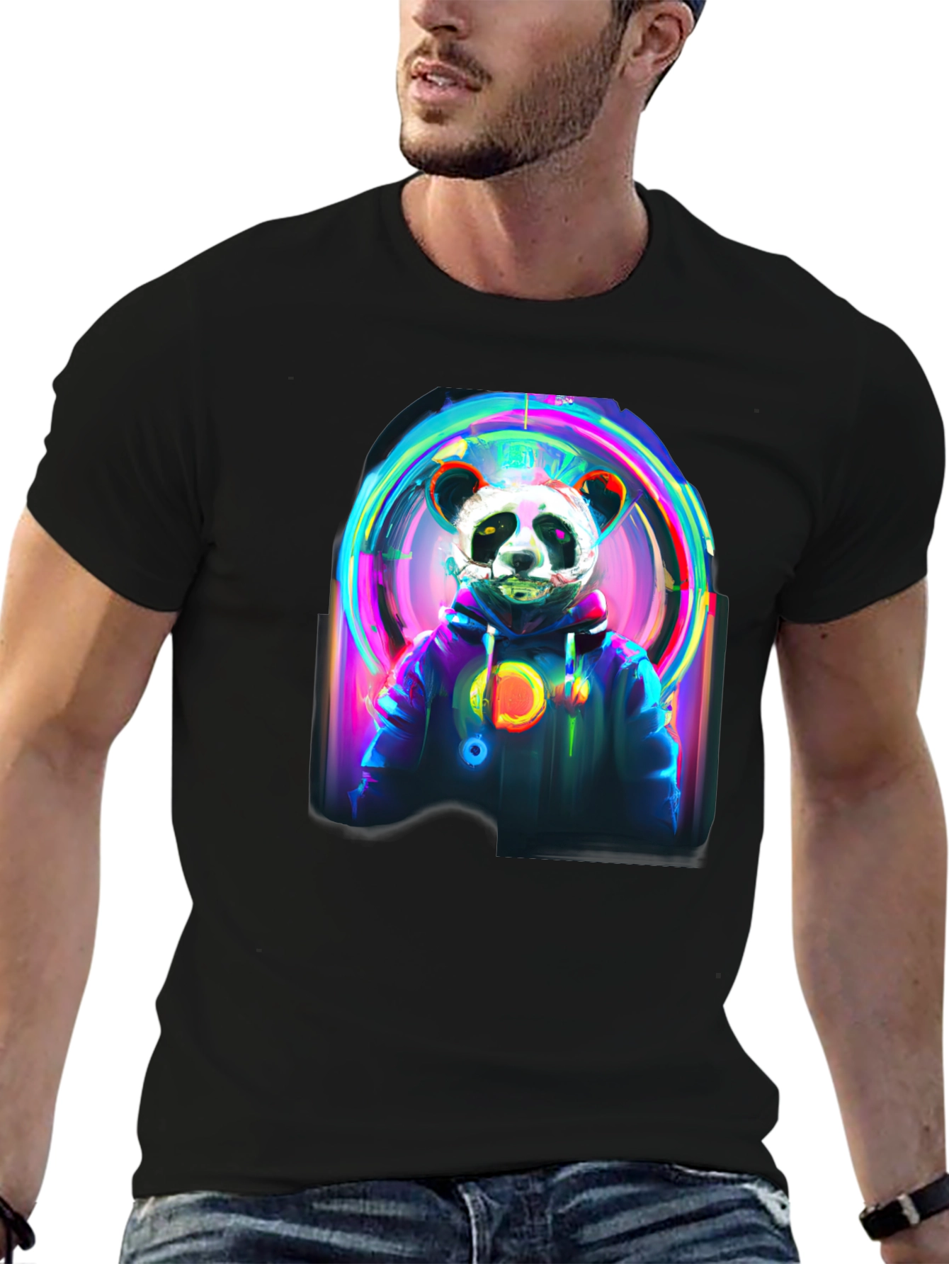 Cyberpunk Panda Graphic Tee