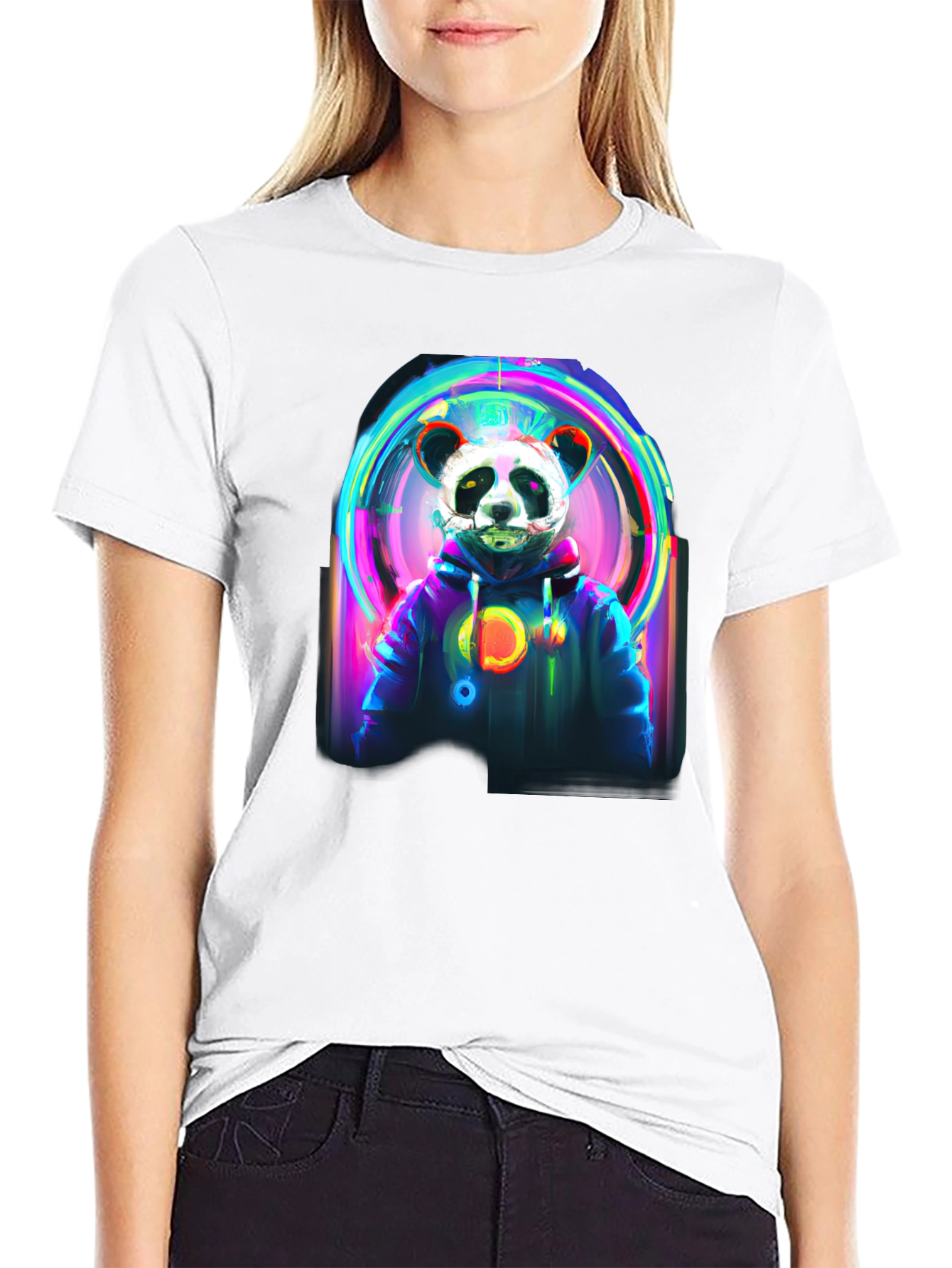 Cyberpunk Panda Graphic Tee