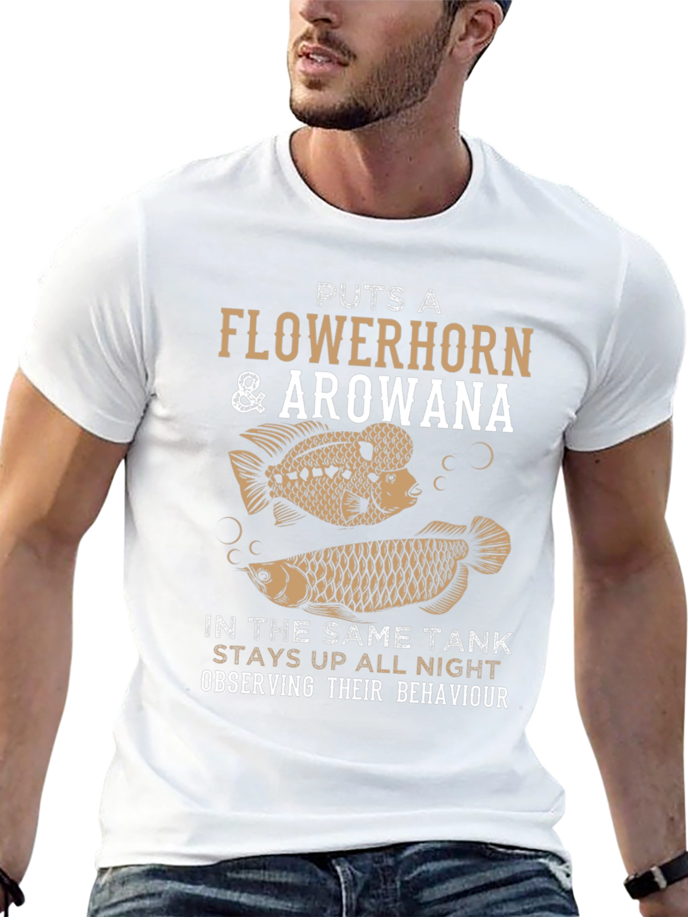 Flowerhorn & Arowana Fish Tank T-Shirt