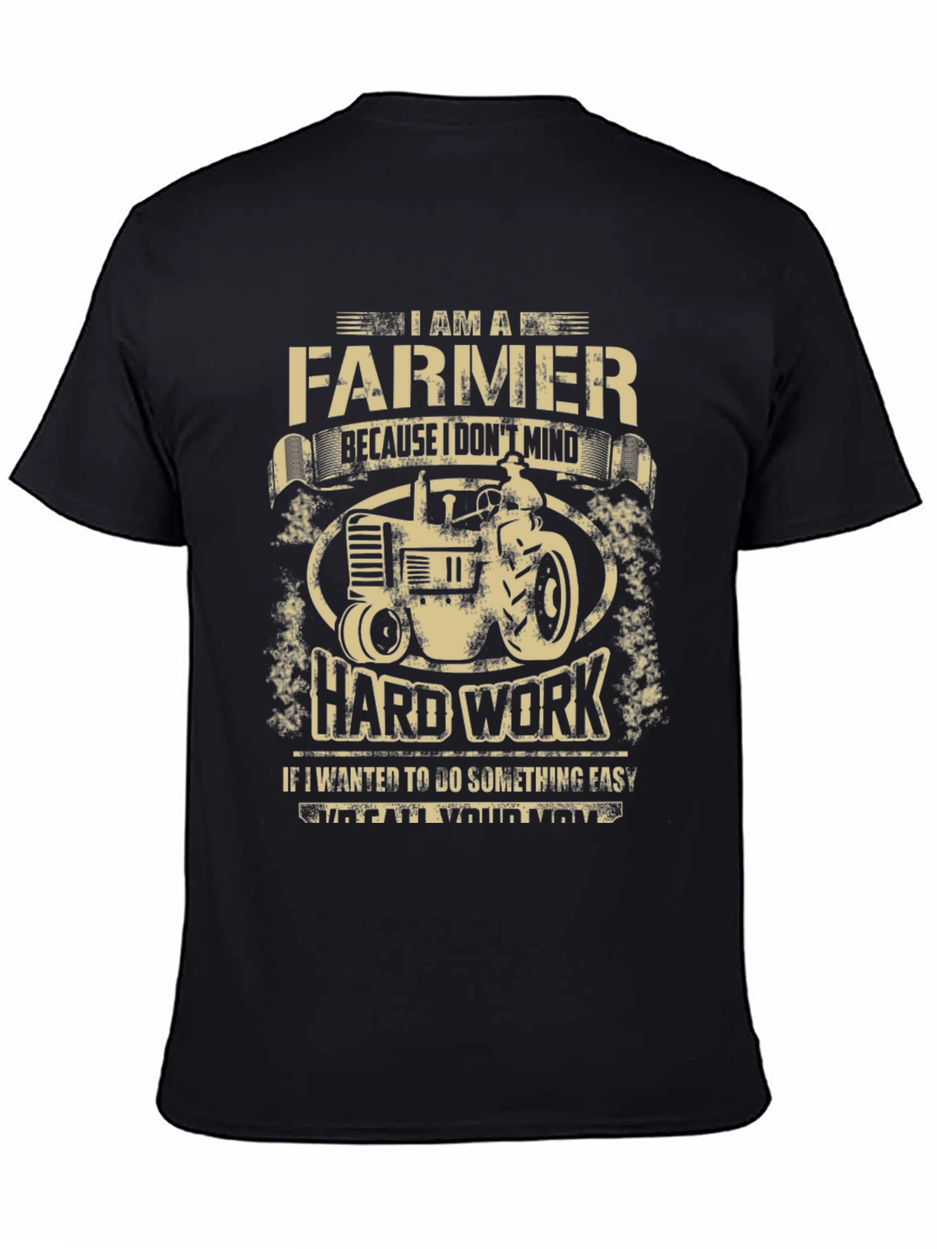 Farmer Tractor Graphic Tee - Hard Work