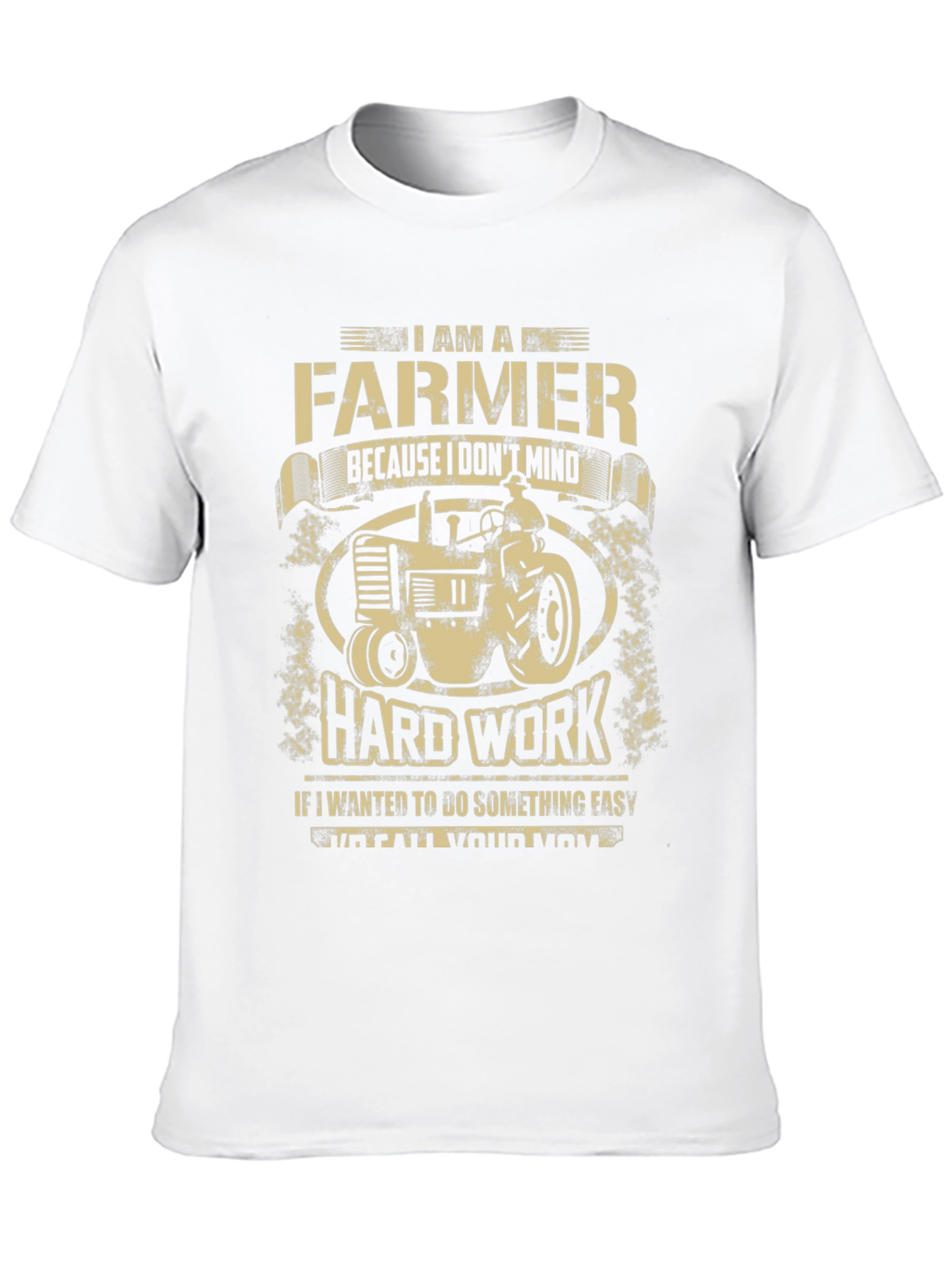 Farmer Tractor Graphic Tee - Hard Work