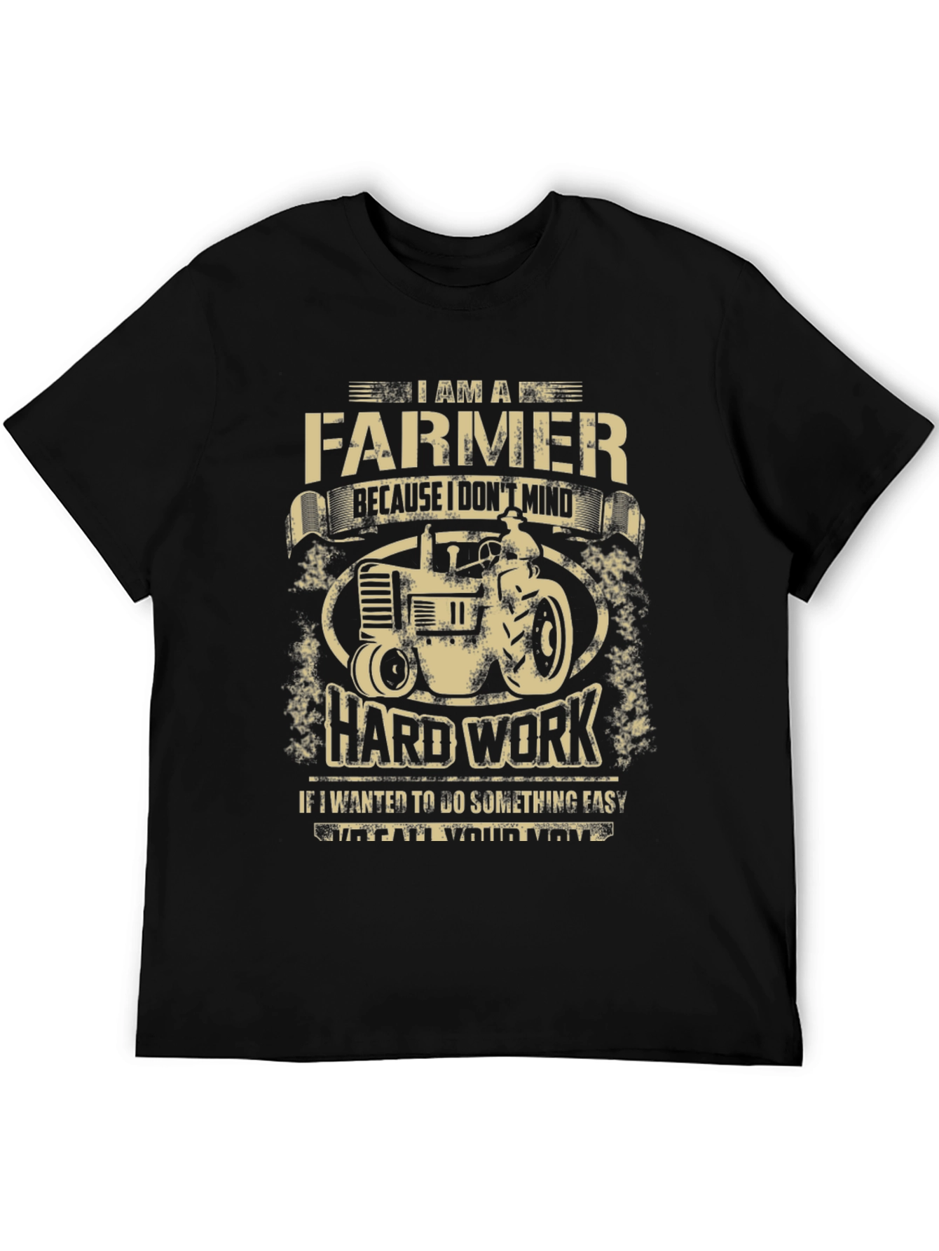 Farmer Tractor Graphic Tee - Hard Work