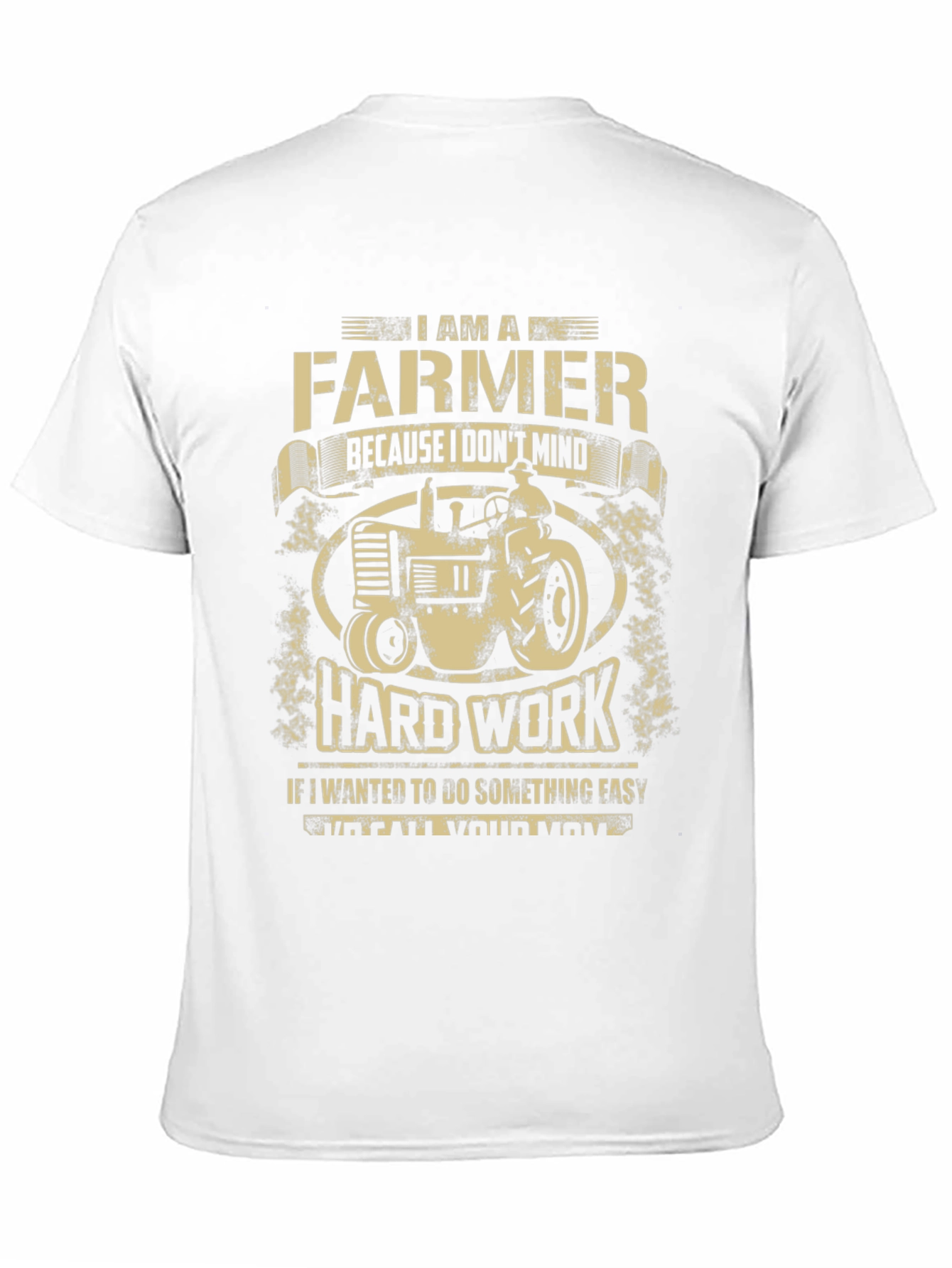 Farmer Tractor Graphic Tee - Hard Work