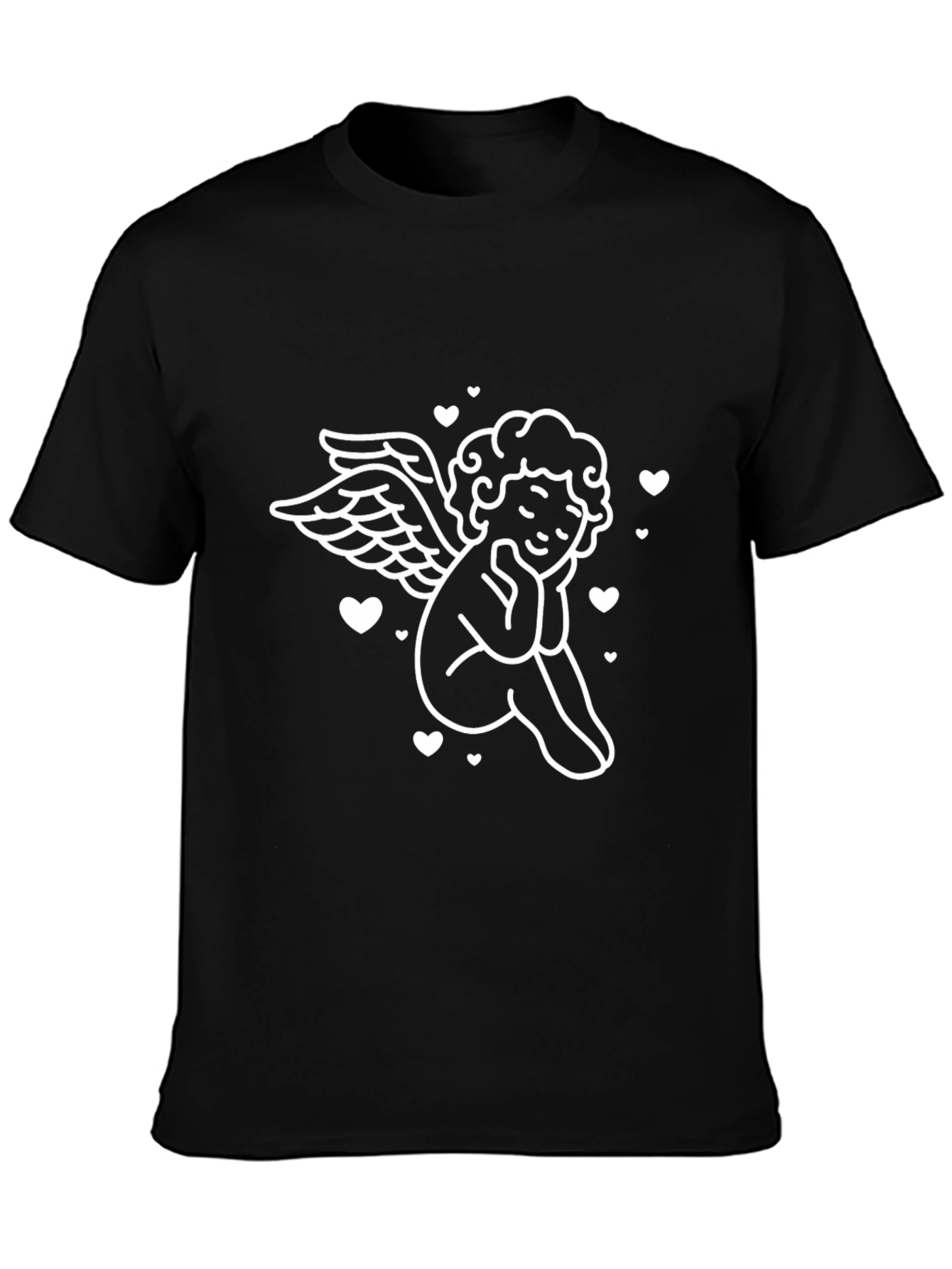 Angel Cupid Black T-Shirt