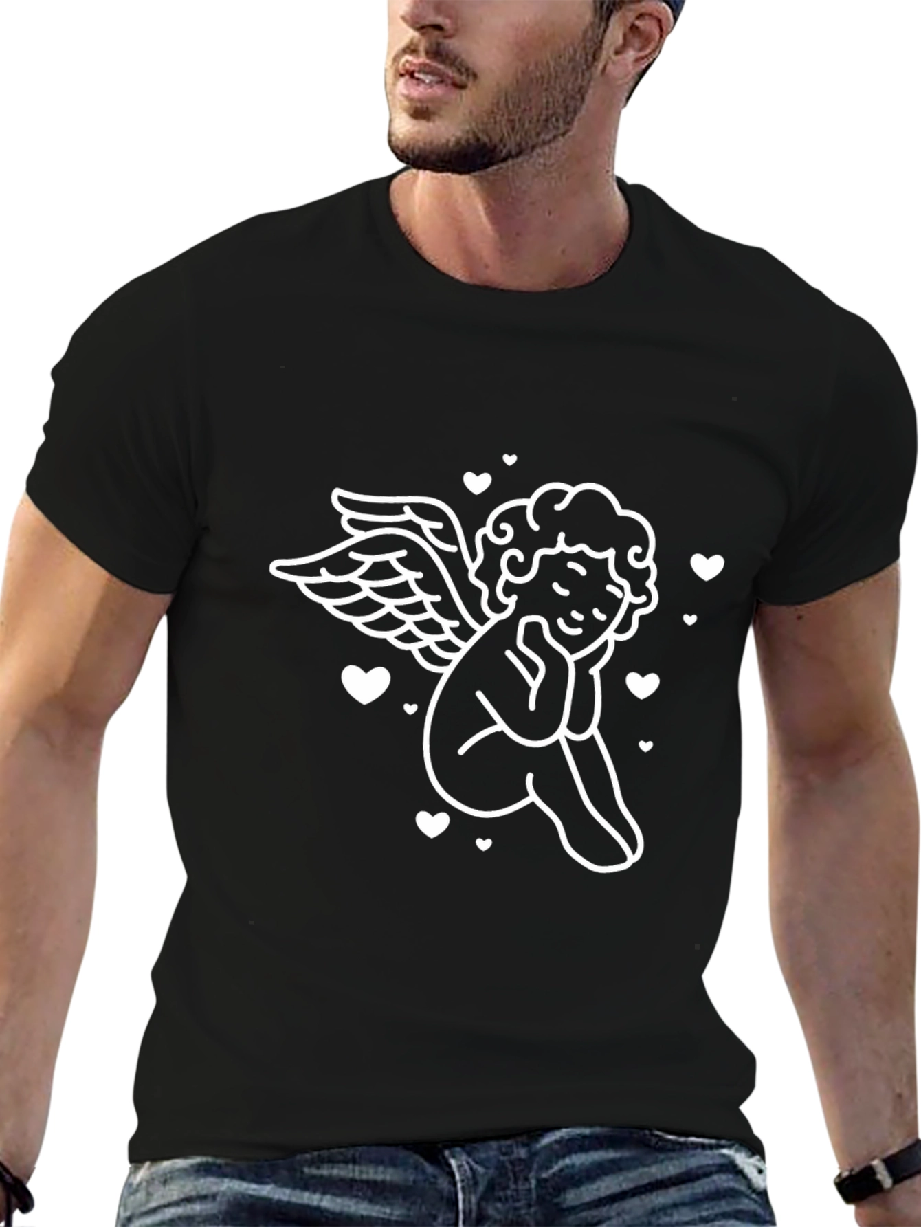 Angel Cupid Black T-Shirt