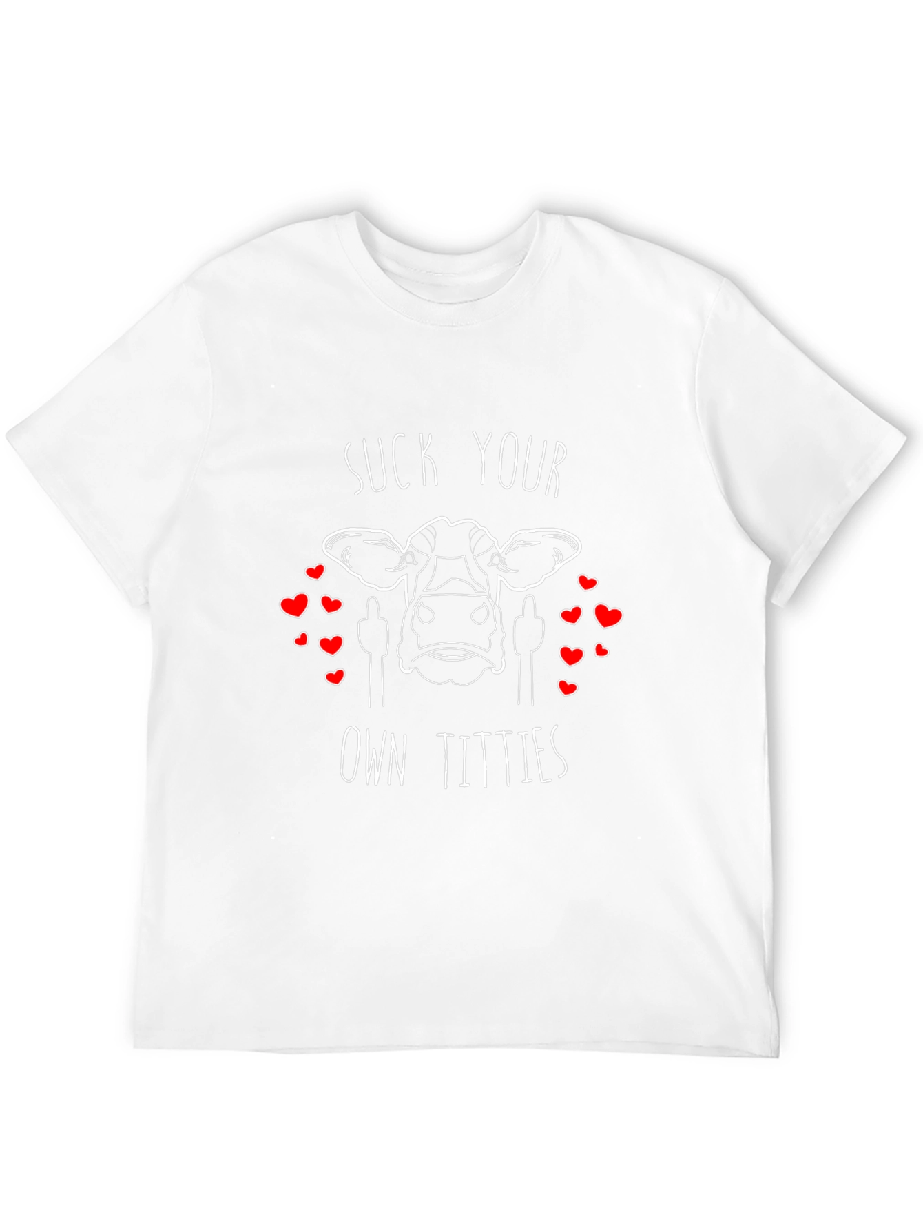 Suck Your Own Titties Funny Cow Graphic T-Shirt