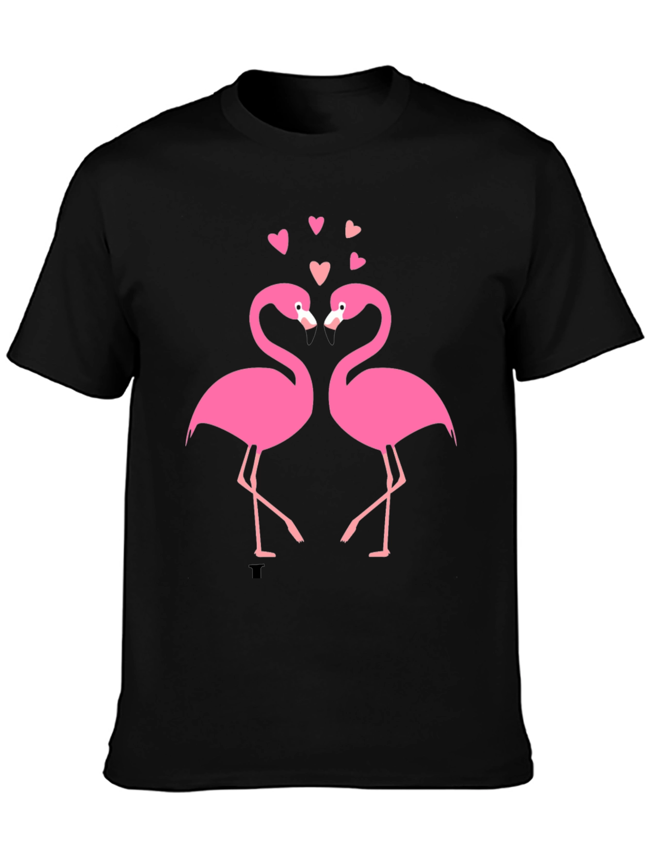 Flamingo Love Black T-Shirt
