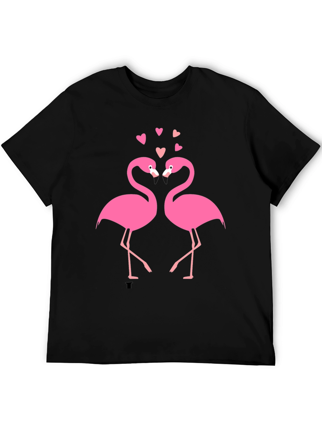 Flamingo Love Black T-Shirt