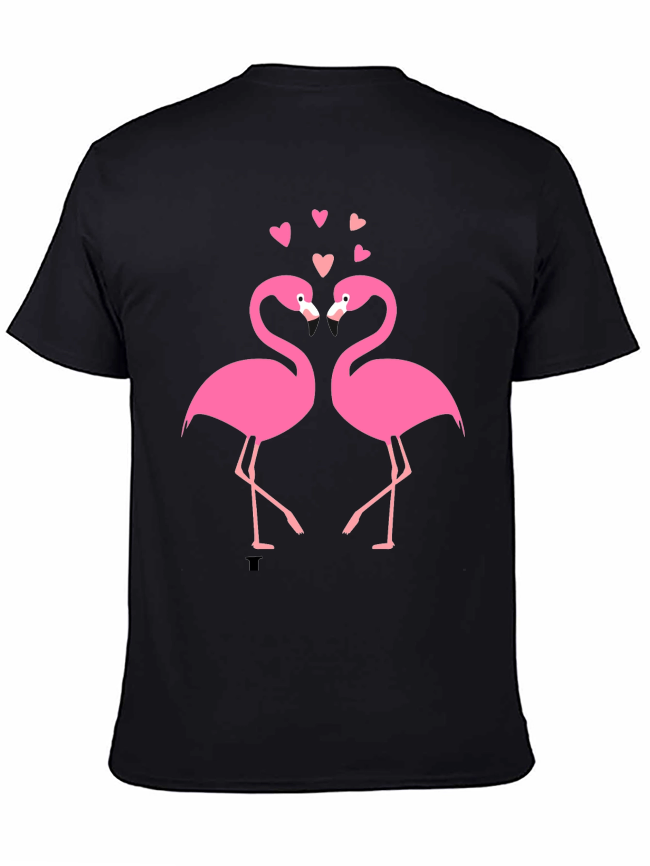 Flamingo Love Black T-Shirt