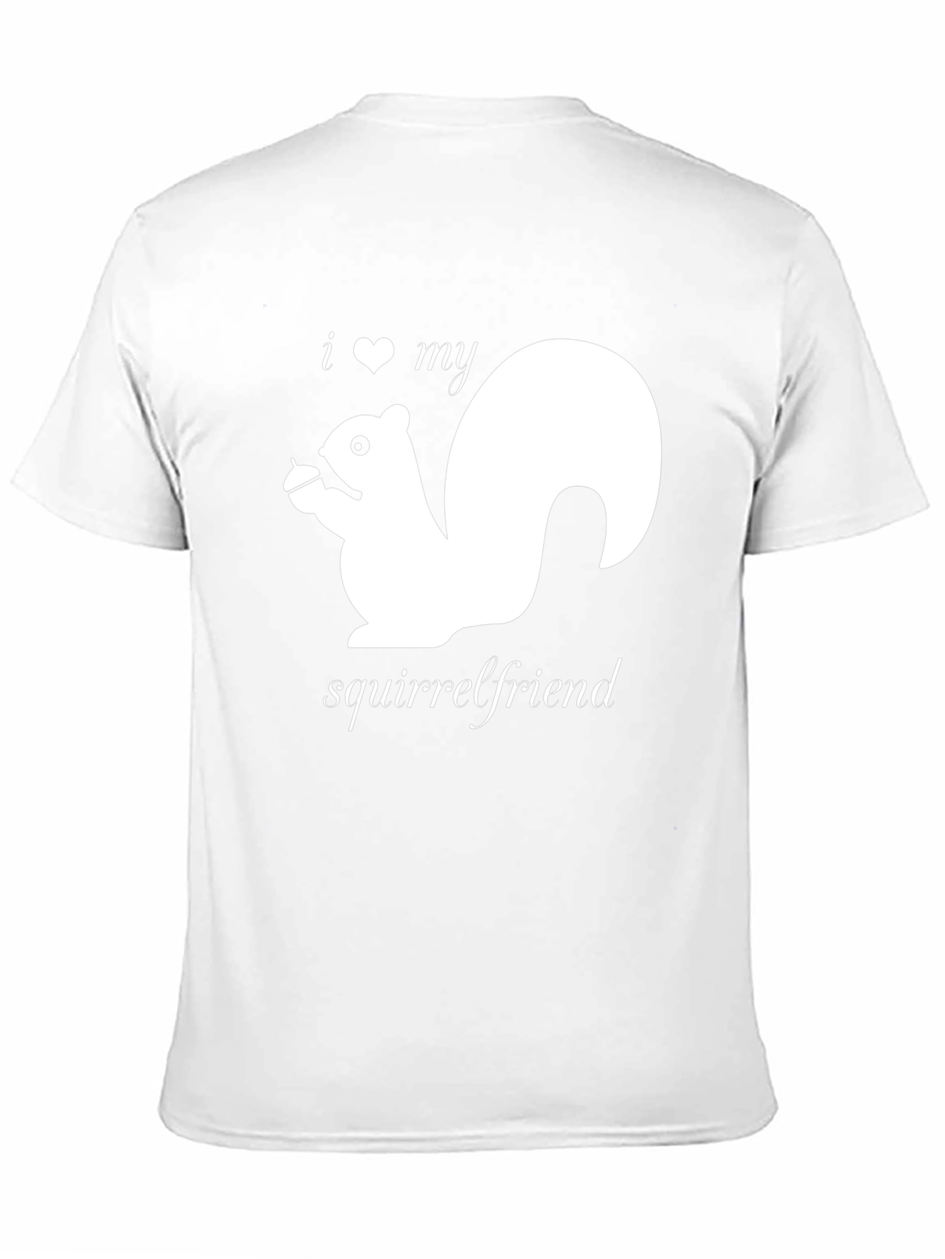 I Heart My Squirrelfriend T-Shirt Black Cotton Tee