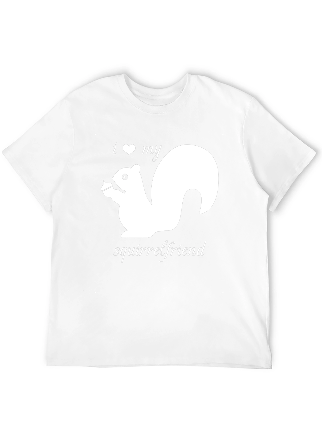 I Heart My Squirrelfriend T-Shirt Black Cotton Tee