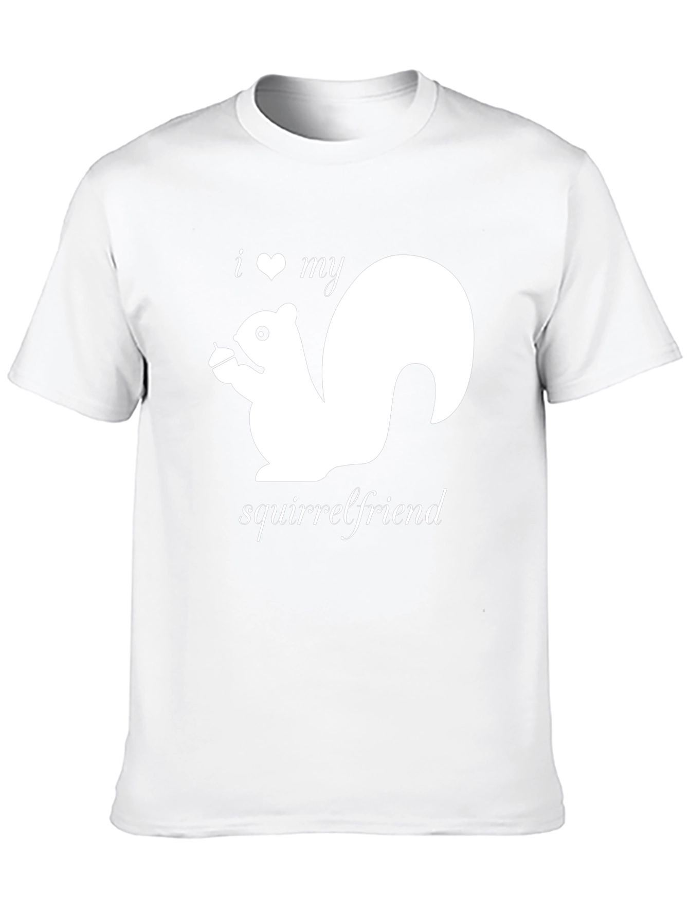 I Heart My Squirrelfriend T-Shirt Black Cotton Tee