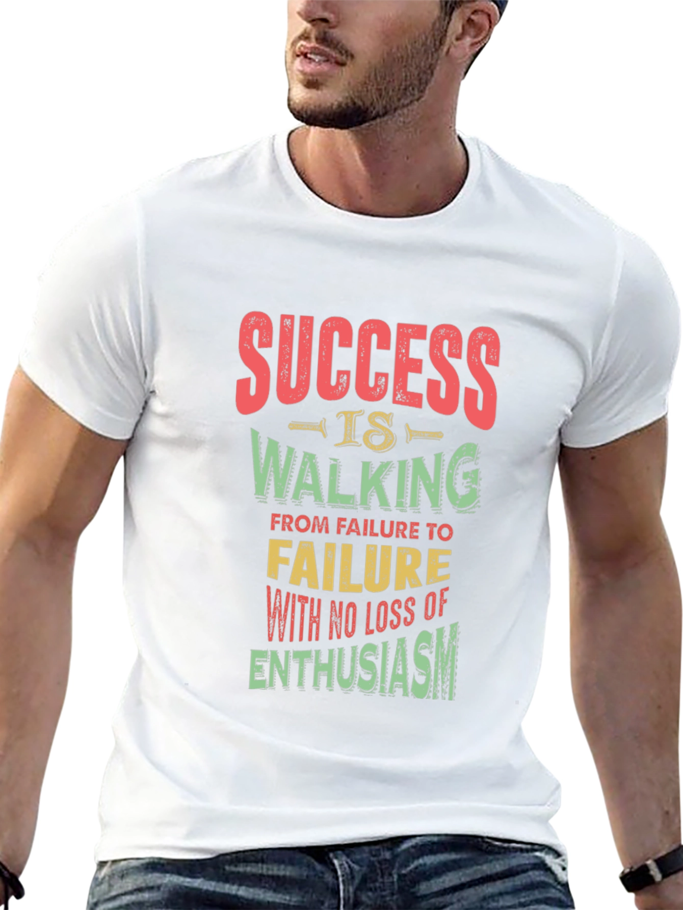 Success Quote Black T-Shirt