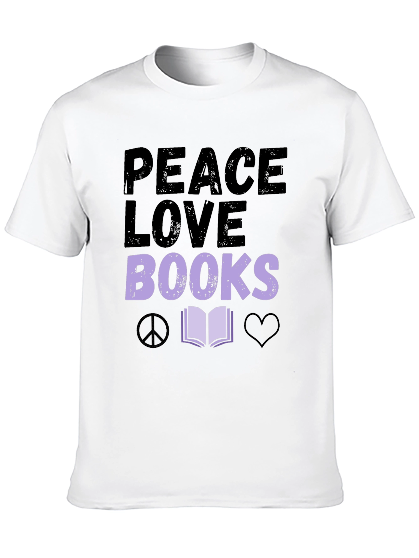 Peace Love Books Graphic T-Shirt