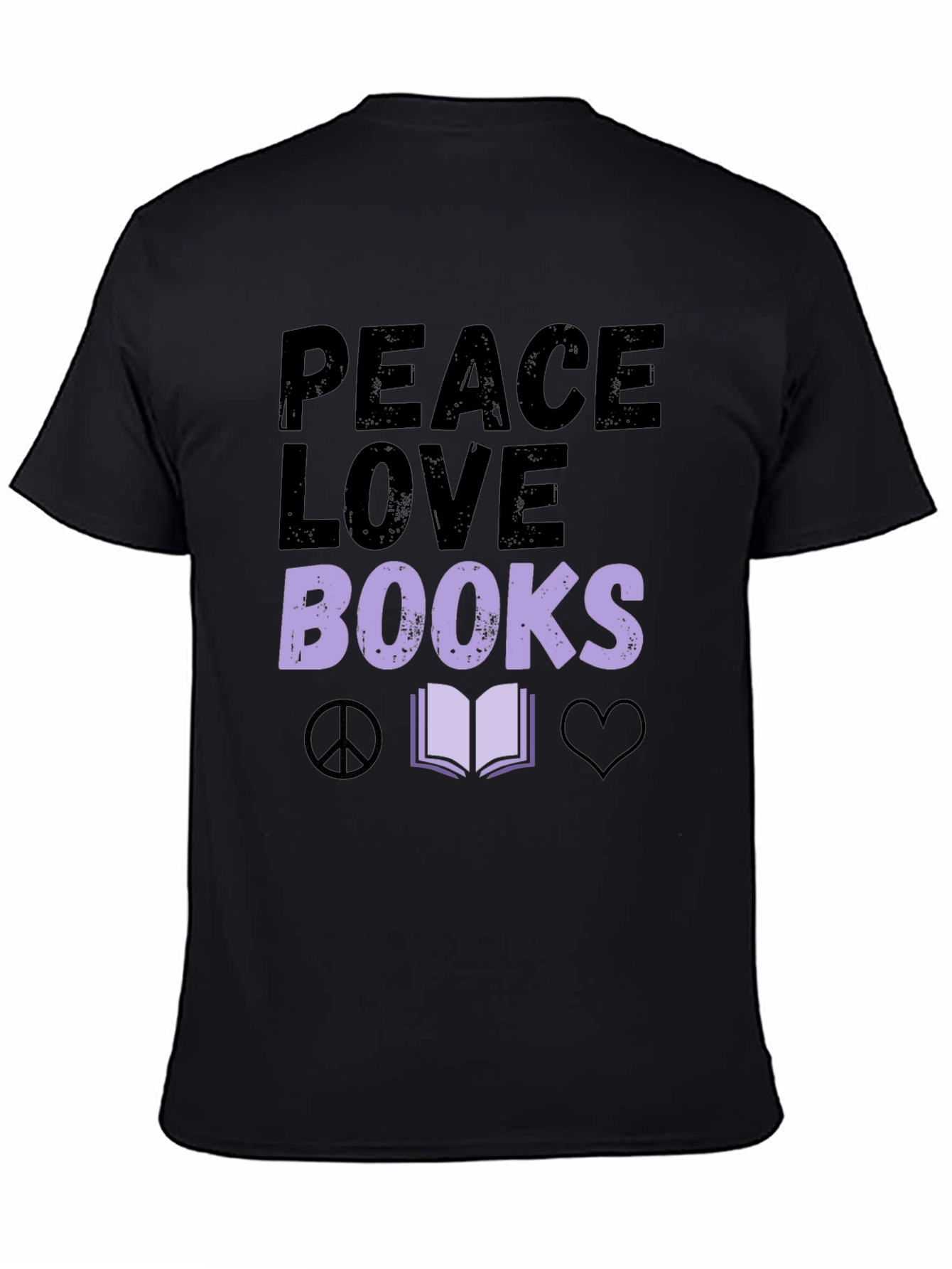 Peace Love Books Graphic T-Shirt