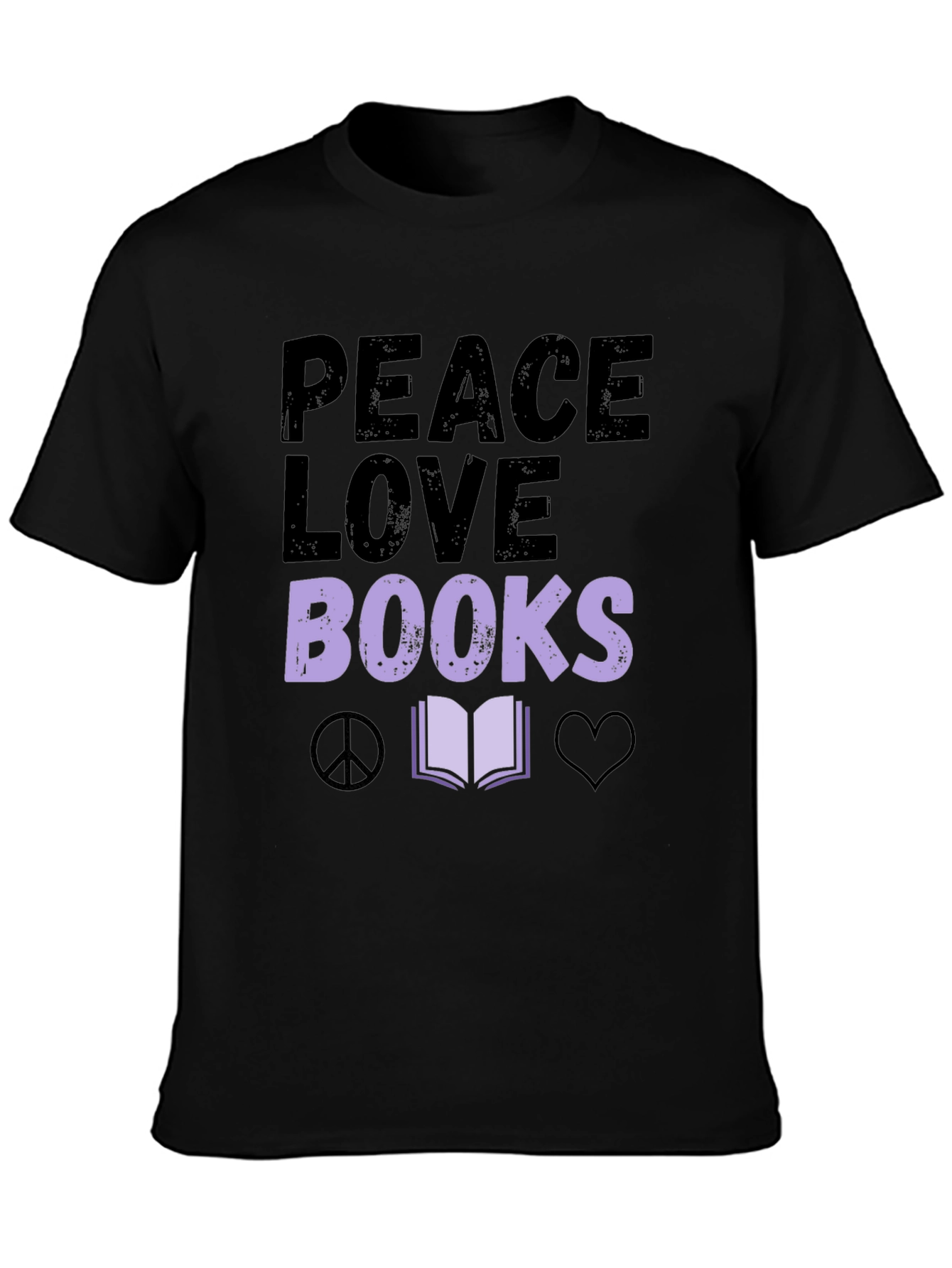 Peace Love Books Graphic T-Shirt