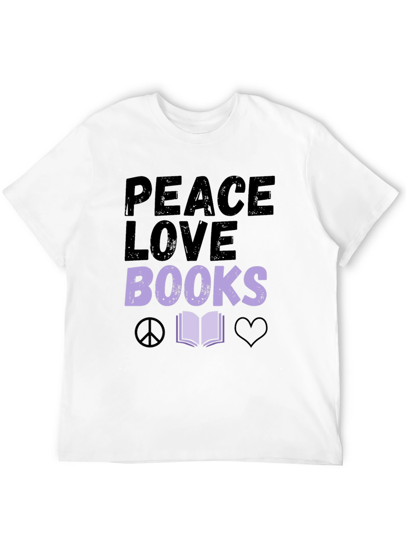 Peace Love Books Graphic T-Shirt