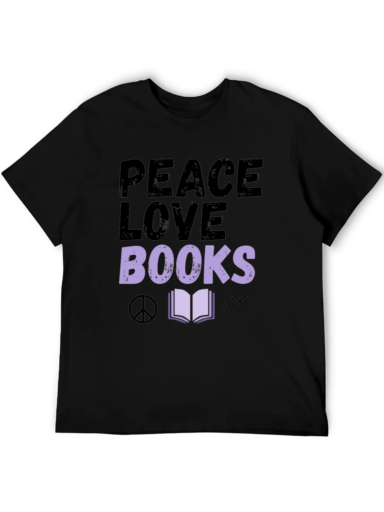 Peace Love Books Graphic T-Shirt