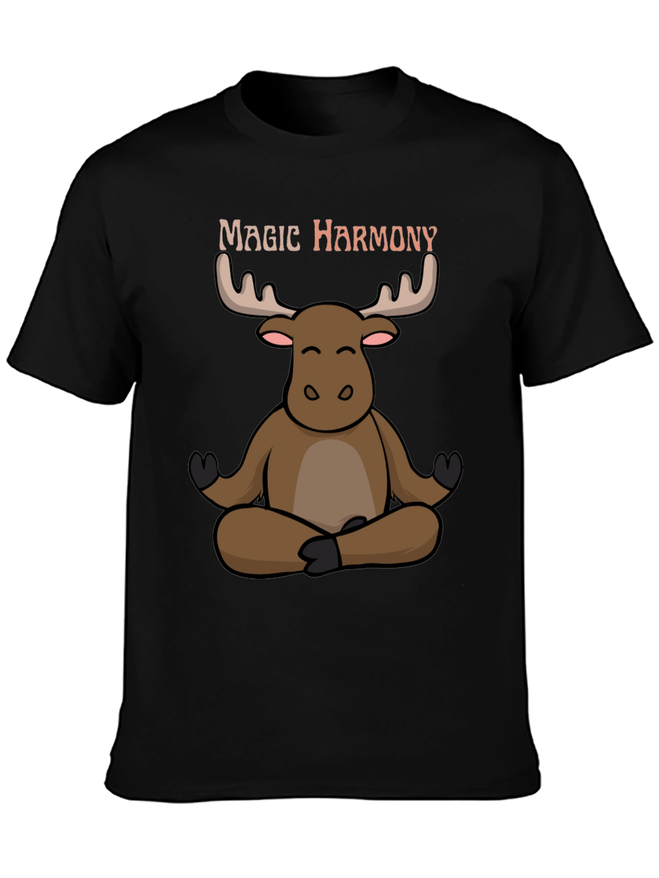 Yoga Moose T-Shirt - Magic Harmony Meditating Cartoon