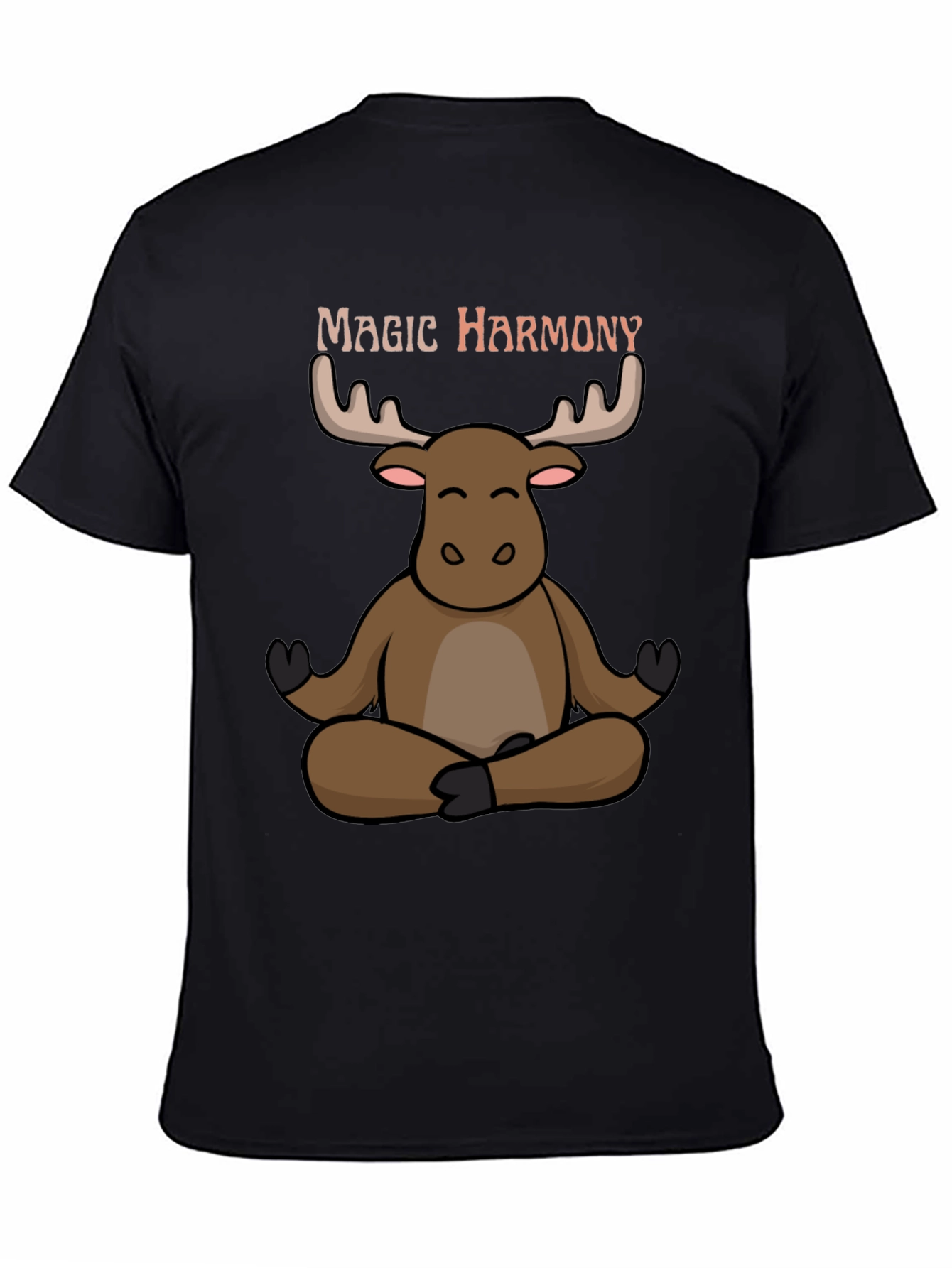 Yoga Moose T-Shirt - Magic Harmony Meditating Cartoon