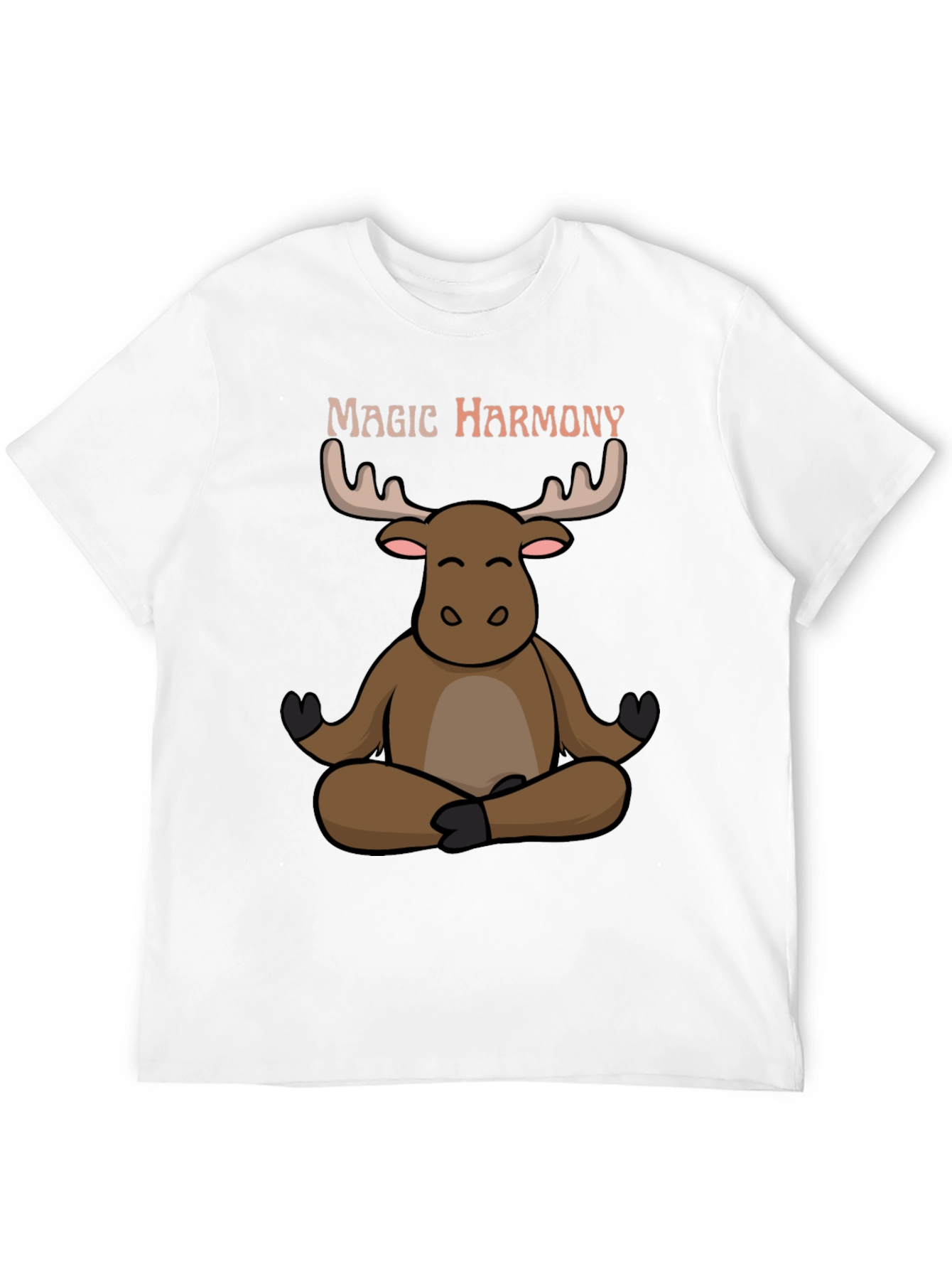 Yoga Moose T-Shirt - Magic Harmony Meditating Cartoon