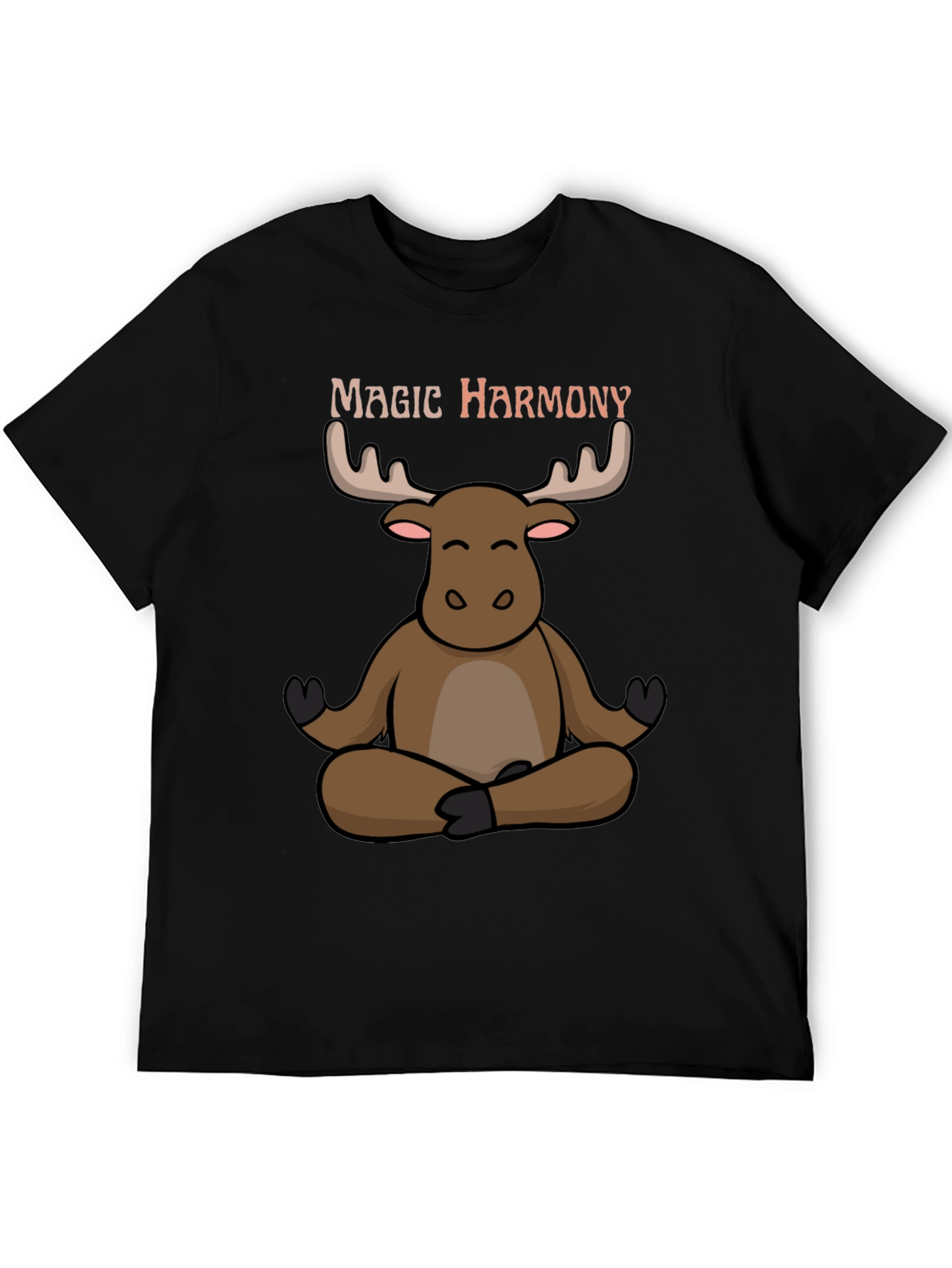 Yoga Moose T-Shirt - Magic Harmony Meditating Cartoon