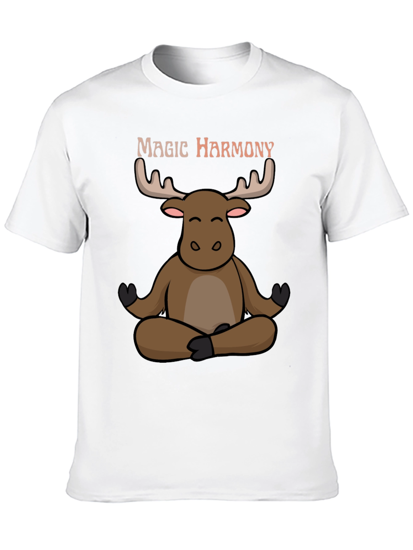 Yoga Moose T-Shirt - Magic Harmony Meditating Cartoon