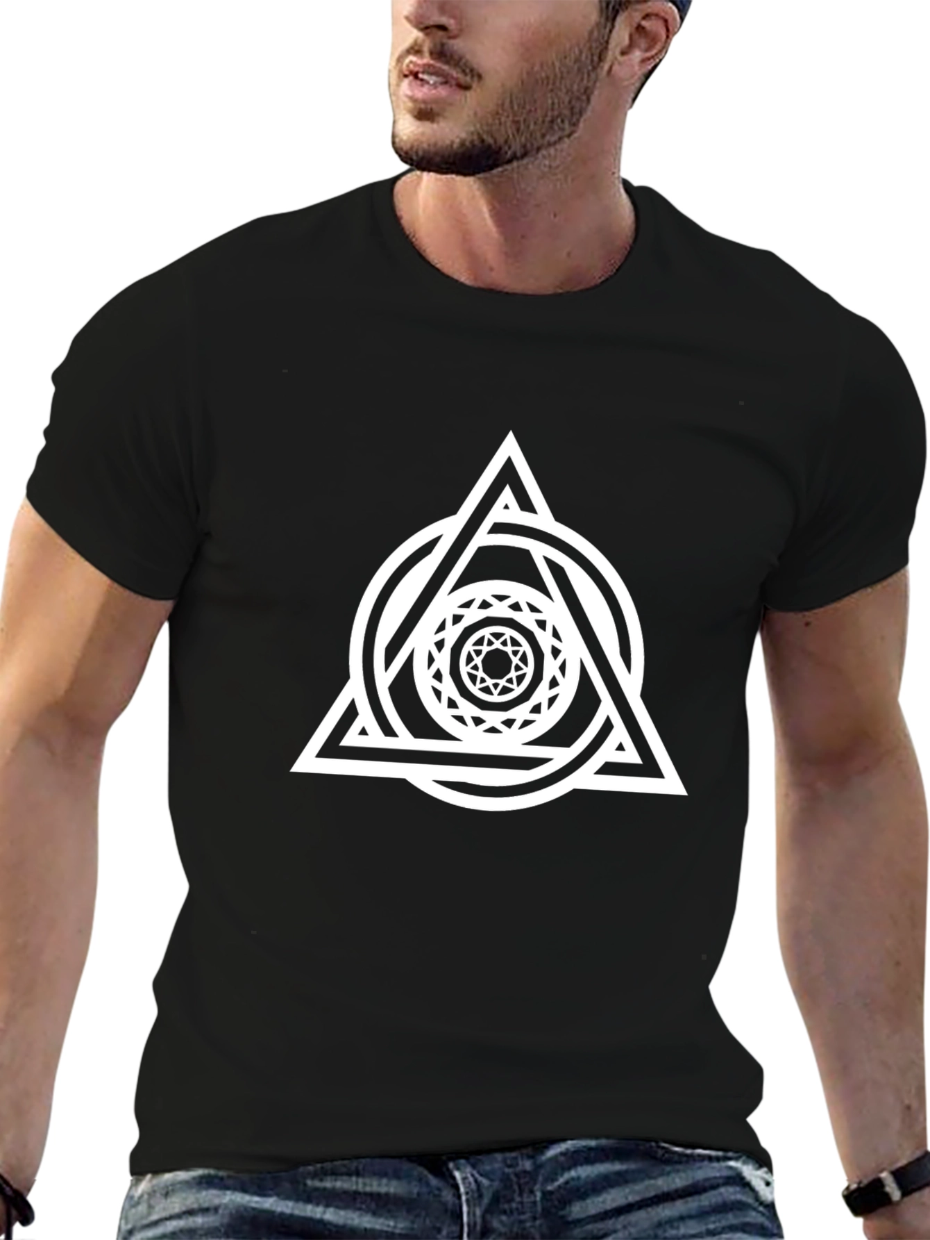 Geometric Print Tee - Modern Style