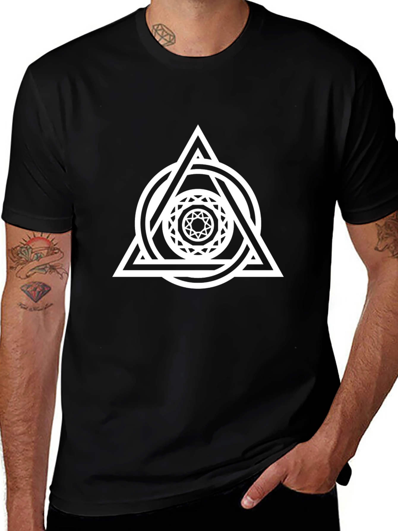Geometric Print Tee - Modern Style