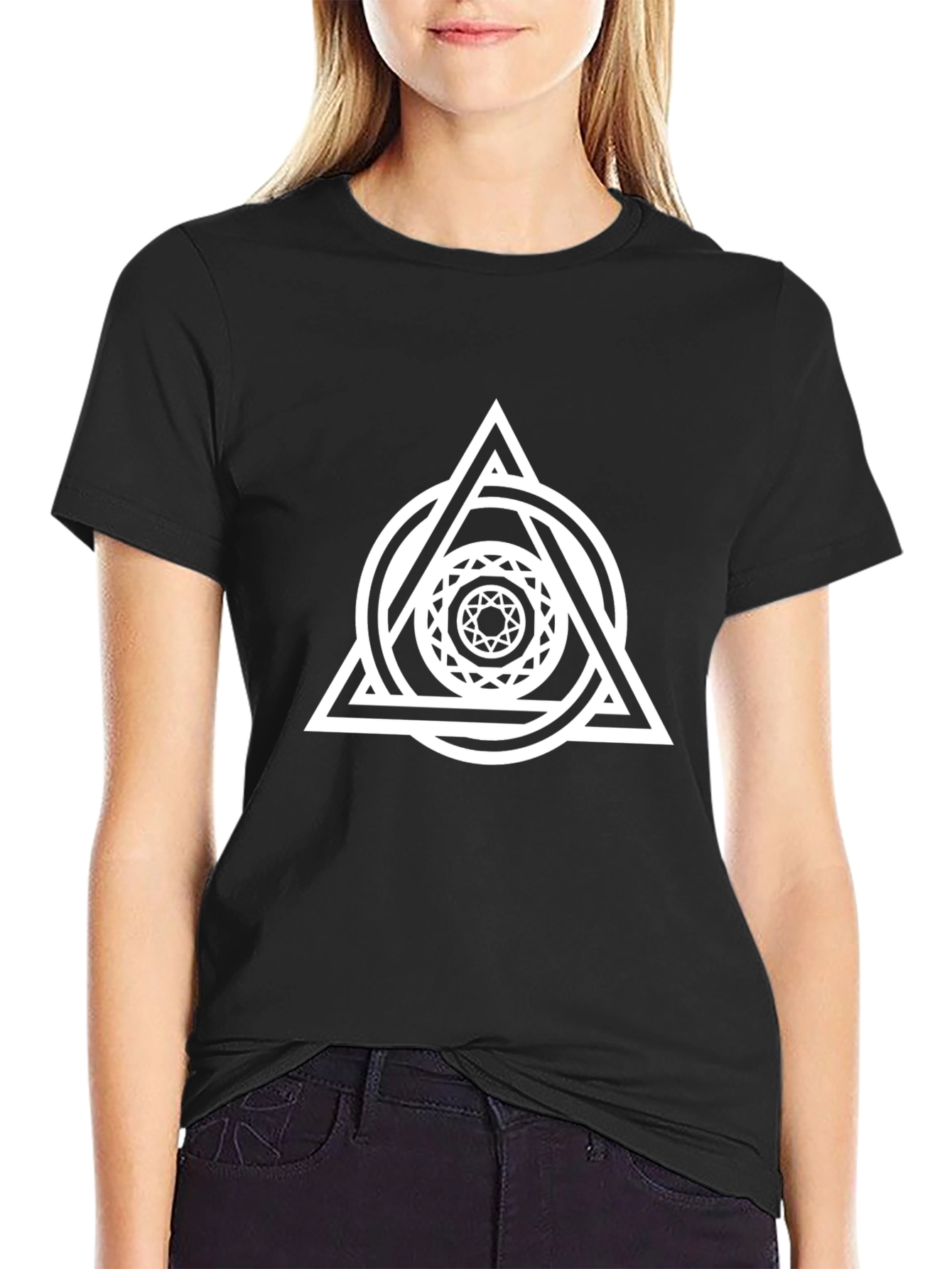 Geometric Print Tee - Modern Style