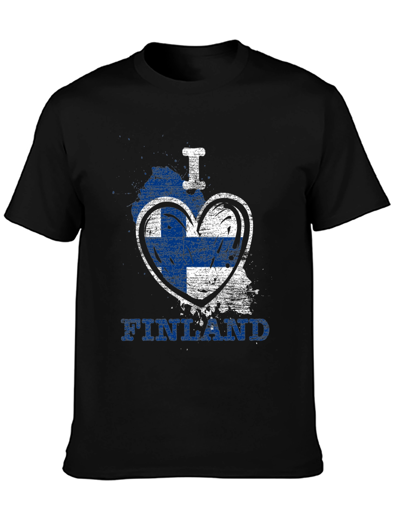 I Love Finland T-Shirt - Flag Heart Design