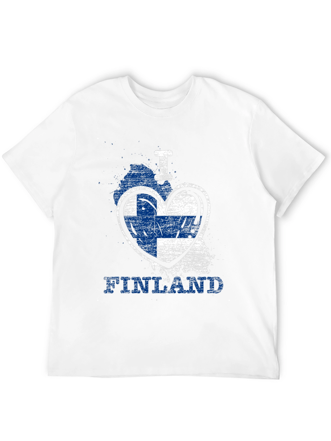I Love Finland T-Shirt - Flag Heart Design
