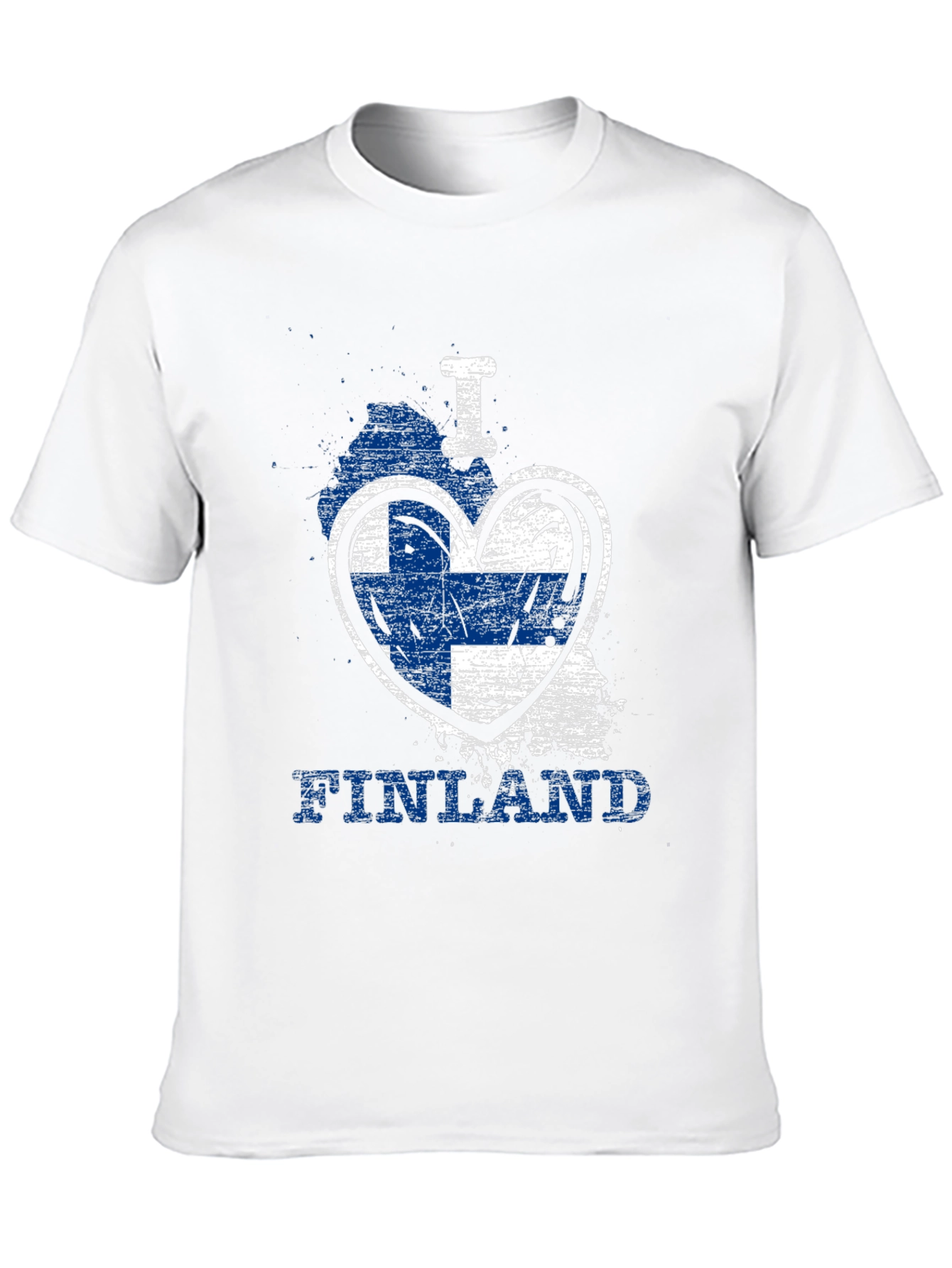I Love Finland T-Shirt - Flag Heart Design