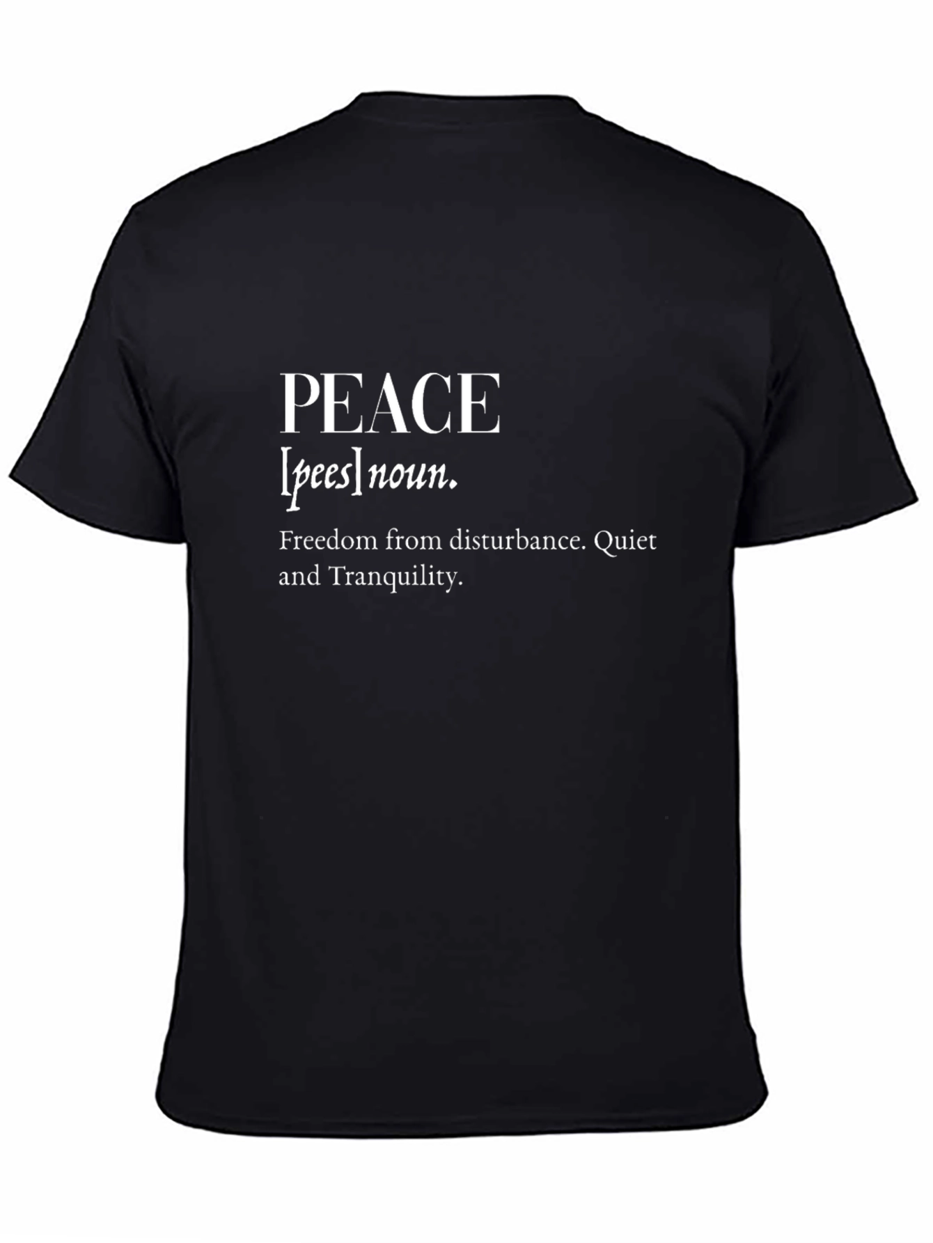 Peace Definition Graphic T-Shirt - Black