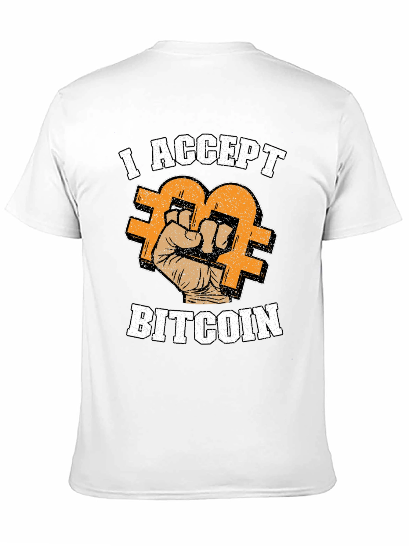 I Accept Bitcoin Black T-Shirt - Crypto Currency