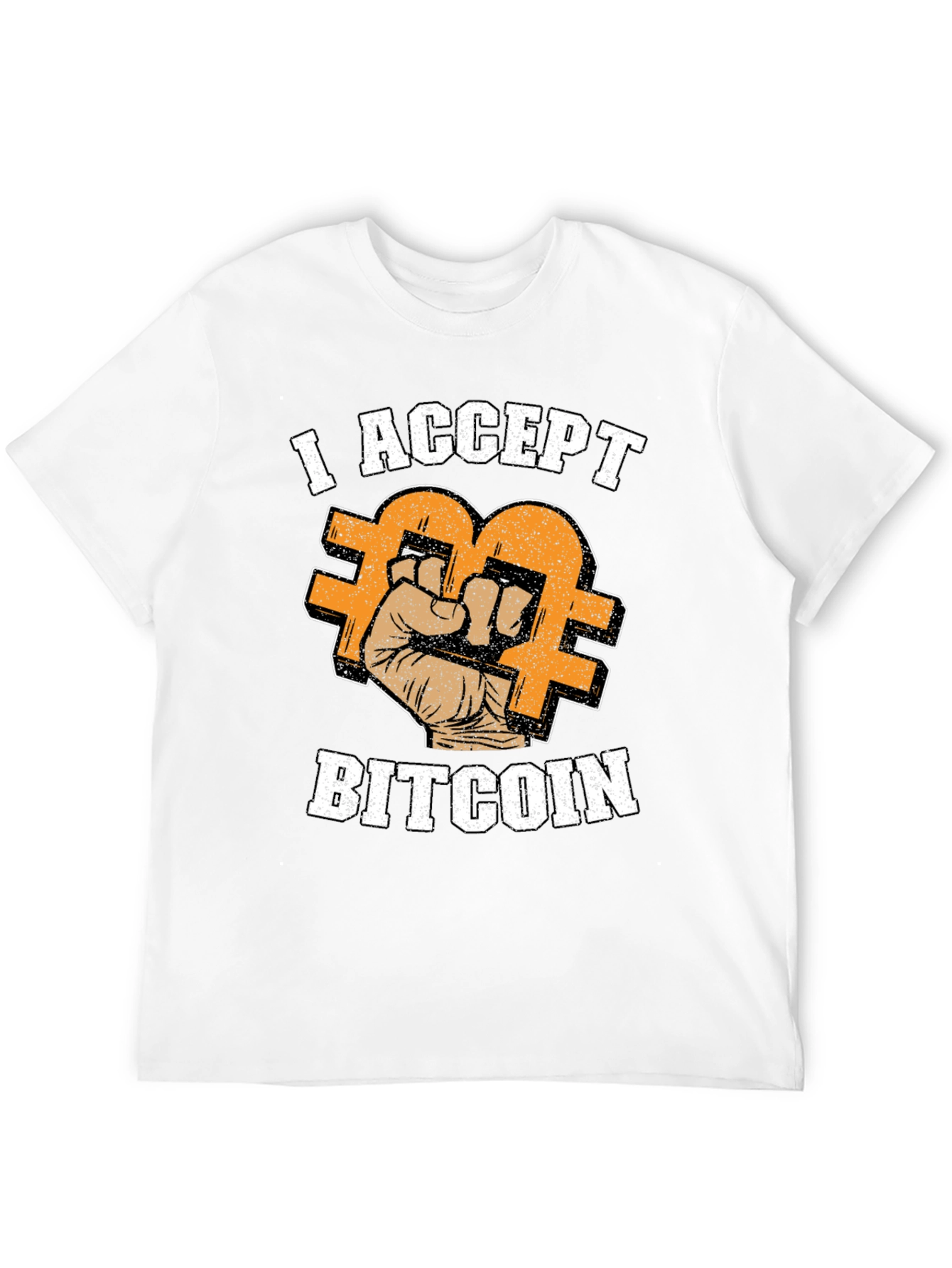 I Accept Bitcoin Black T-Shirt - Crypto Currency