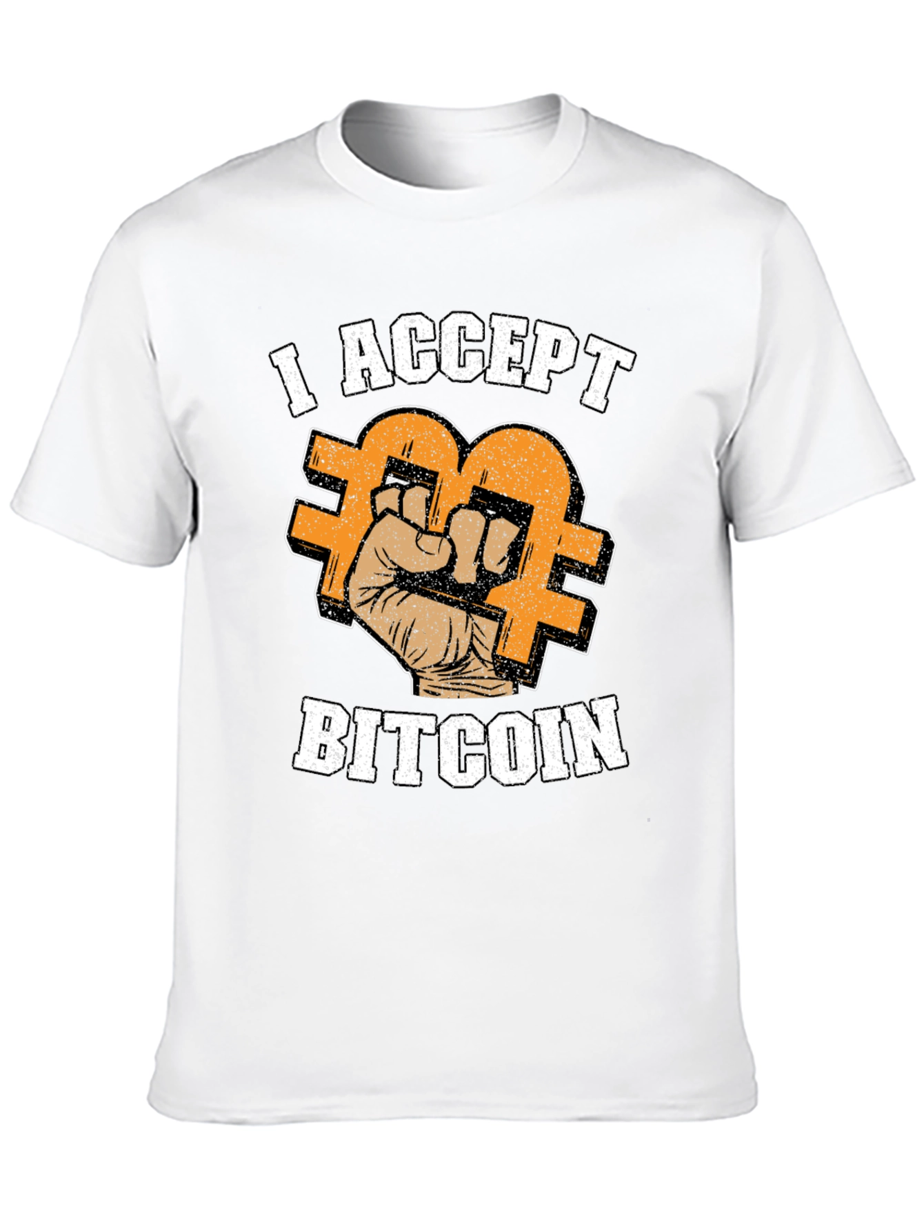 I Accept Bitcoin Black T-Shirt - Crypto Currency