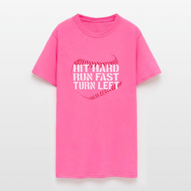 Hit Hard Run Fast Turn Left Baseball Baseballer