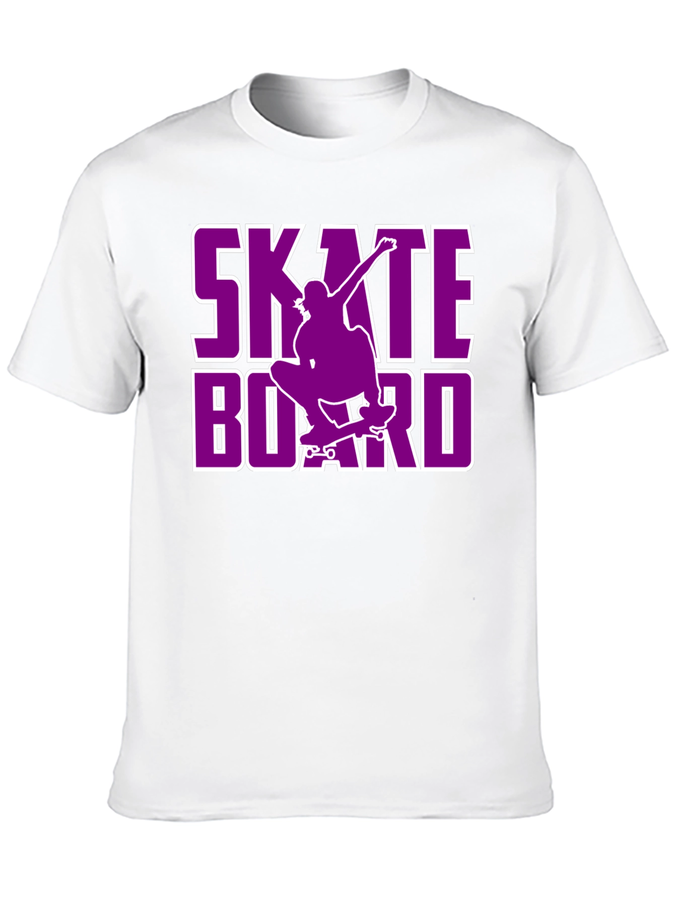 Skateboard Graphic Tee - Black Cotton