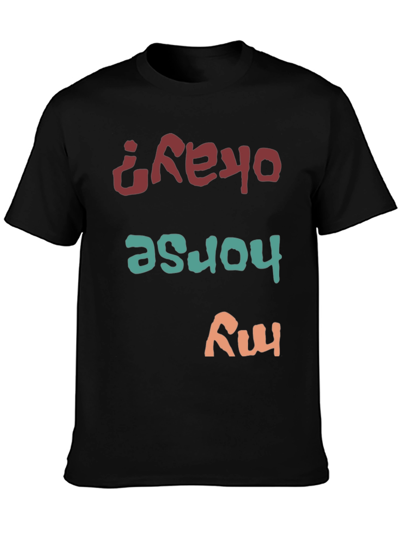 Funny Horse My Okay Mens Black T-Shirt