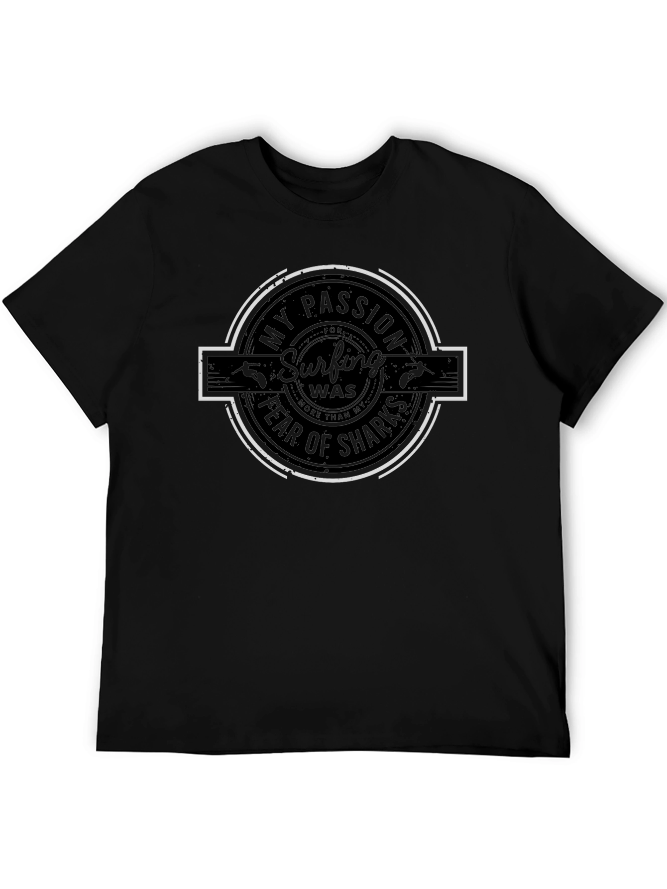 Surfing Passion Tee - Fear of Sharks Graphic T-Shirt