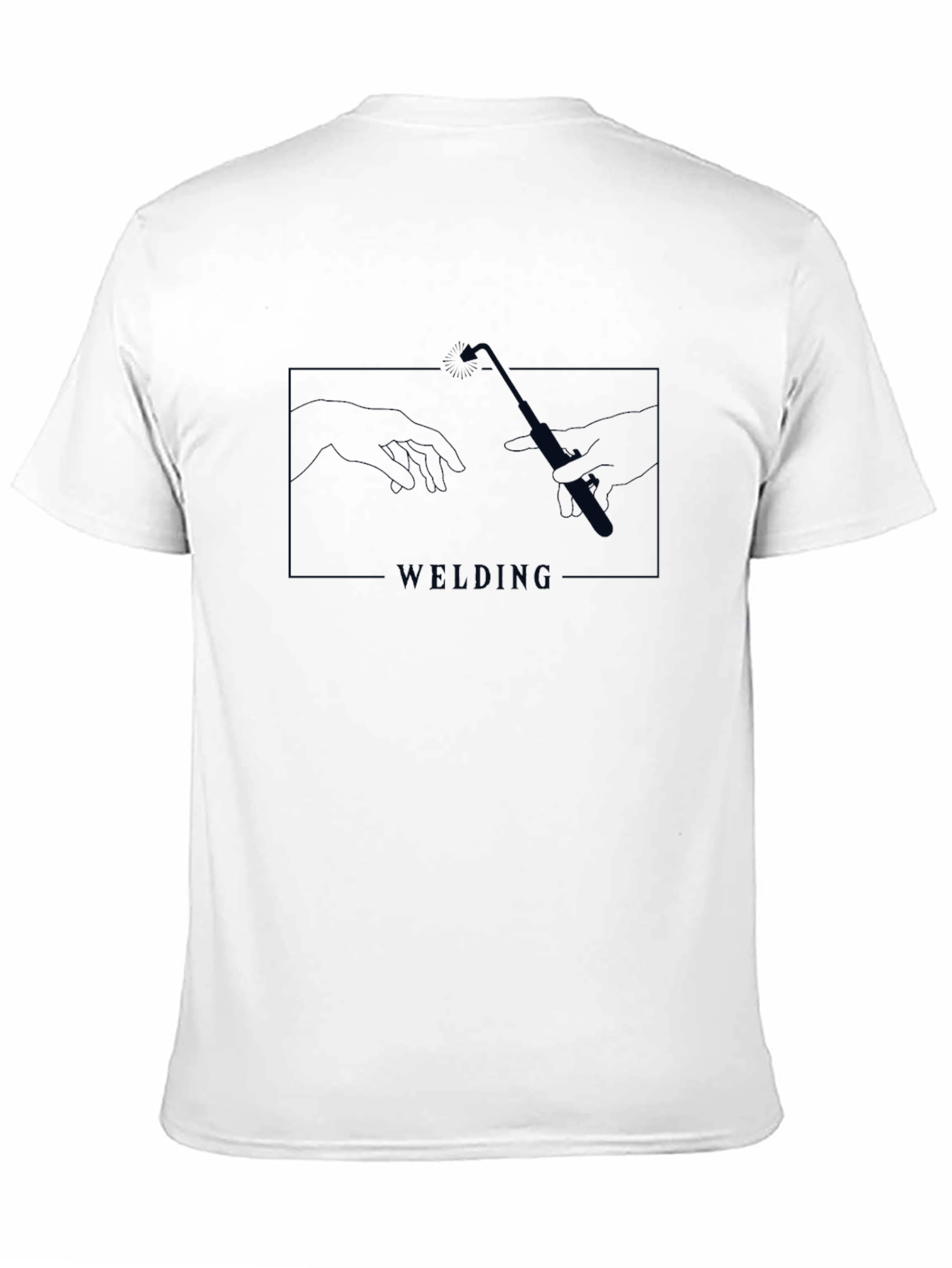 Welding Hands Black T-Shirt - Unique Graphic Tee