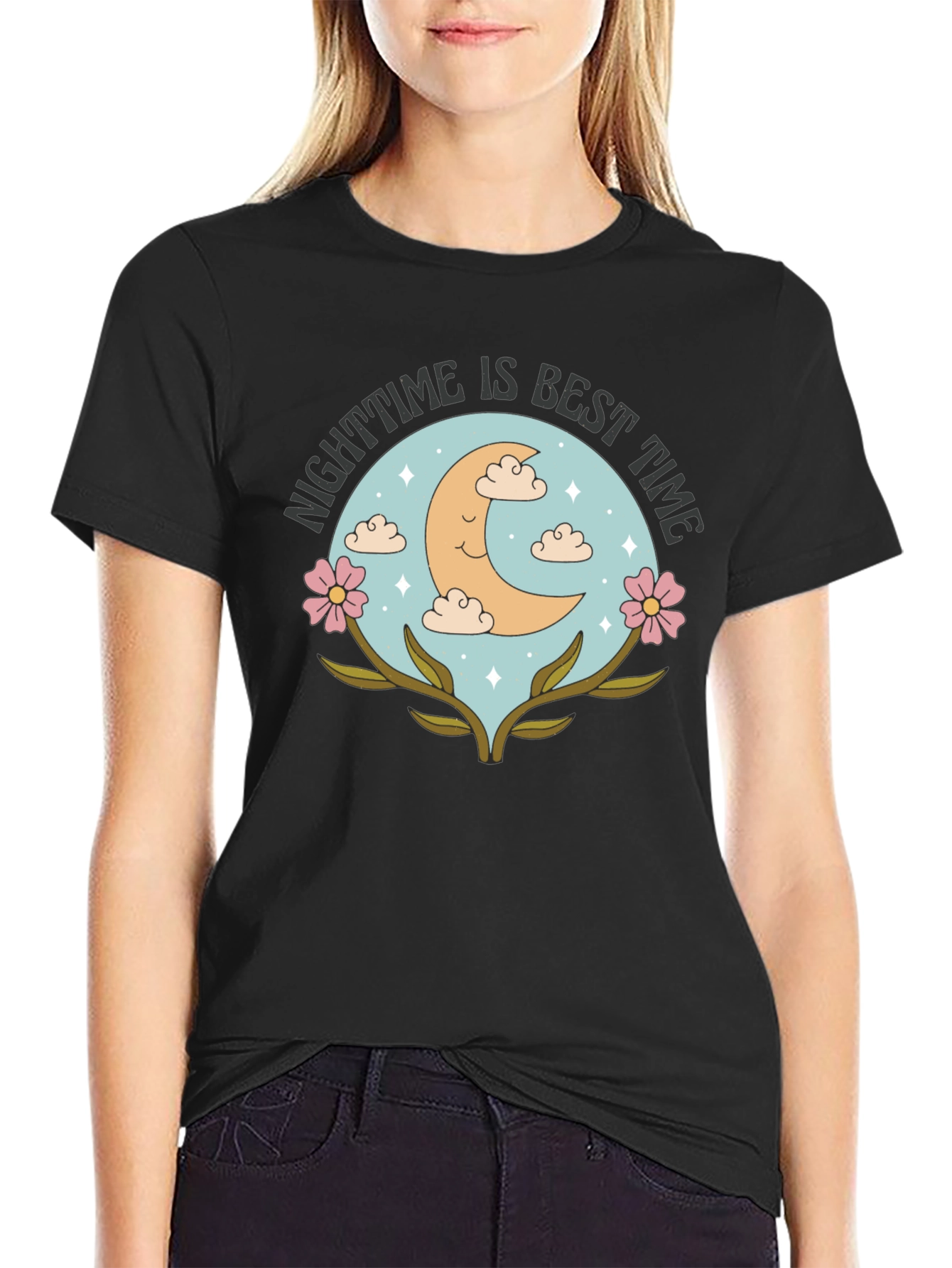 Nighttime is Best Time Graphic T-Shirt