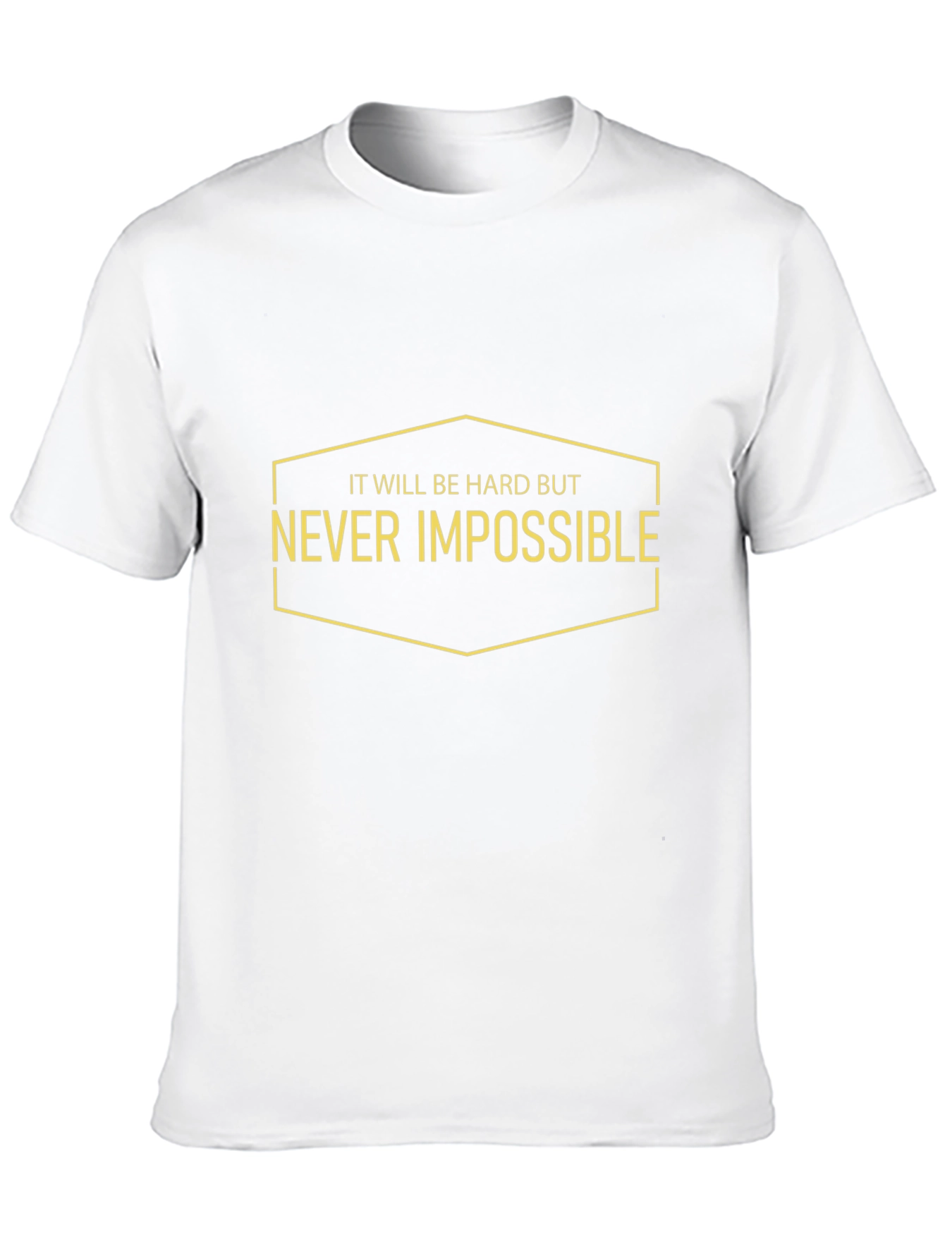 Motivational Black T-Shirt: Never Impossible