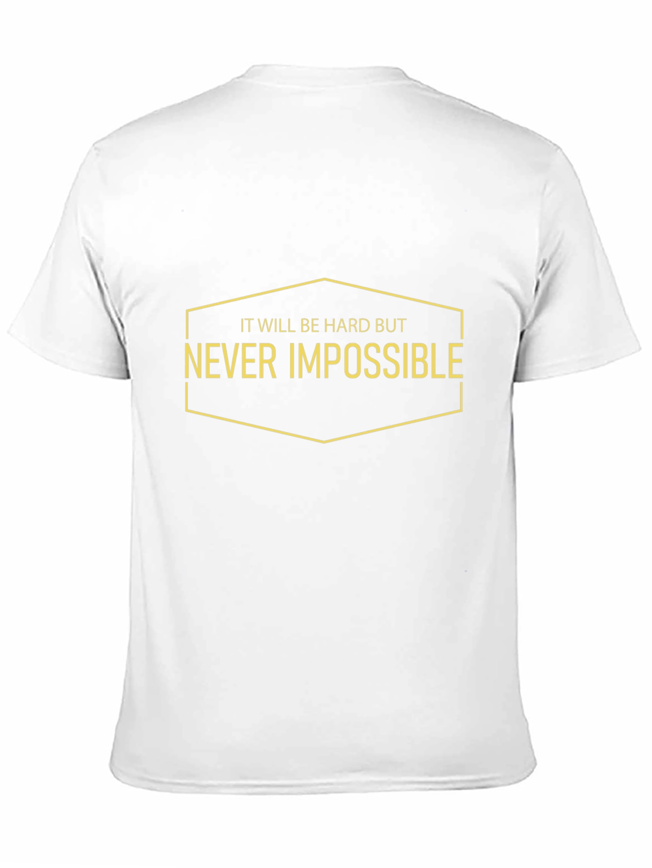 Motivational Black T-Shirt: Never Impossible